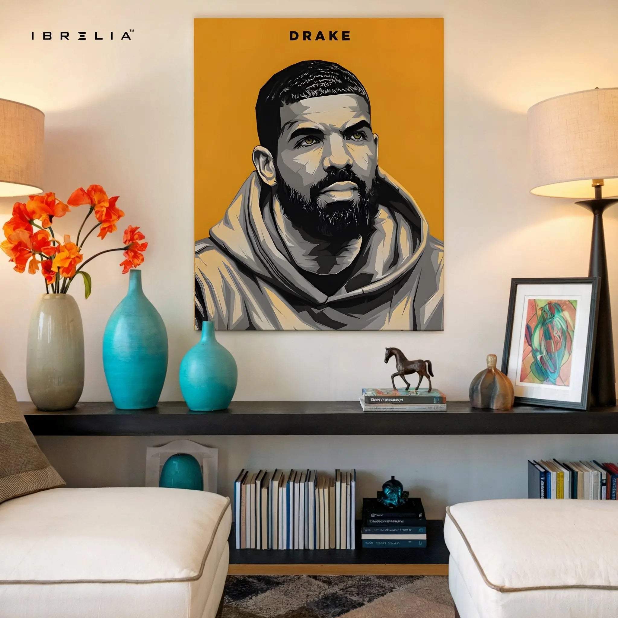 Drake Minimal Portrait Wall Art (Yellow Edition) – The Modern Icon | IBRELIA™ - IBRELIA