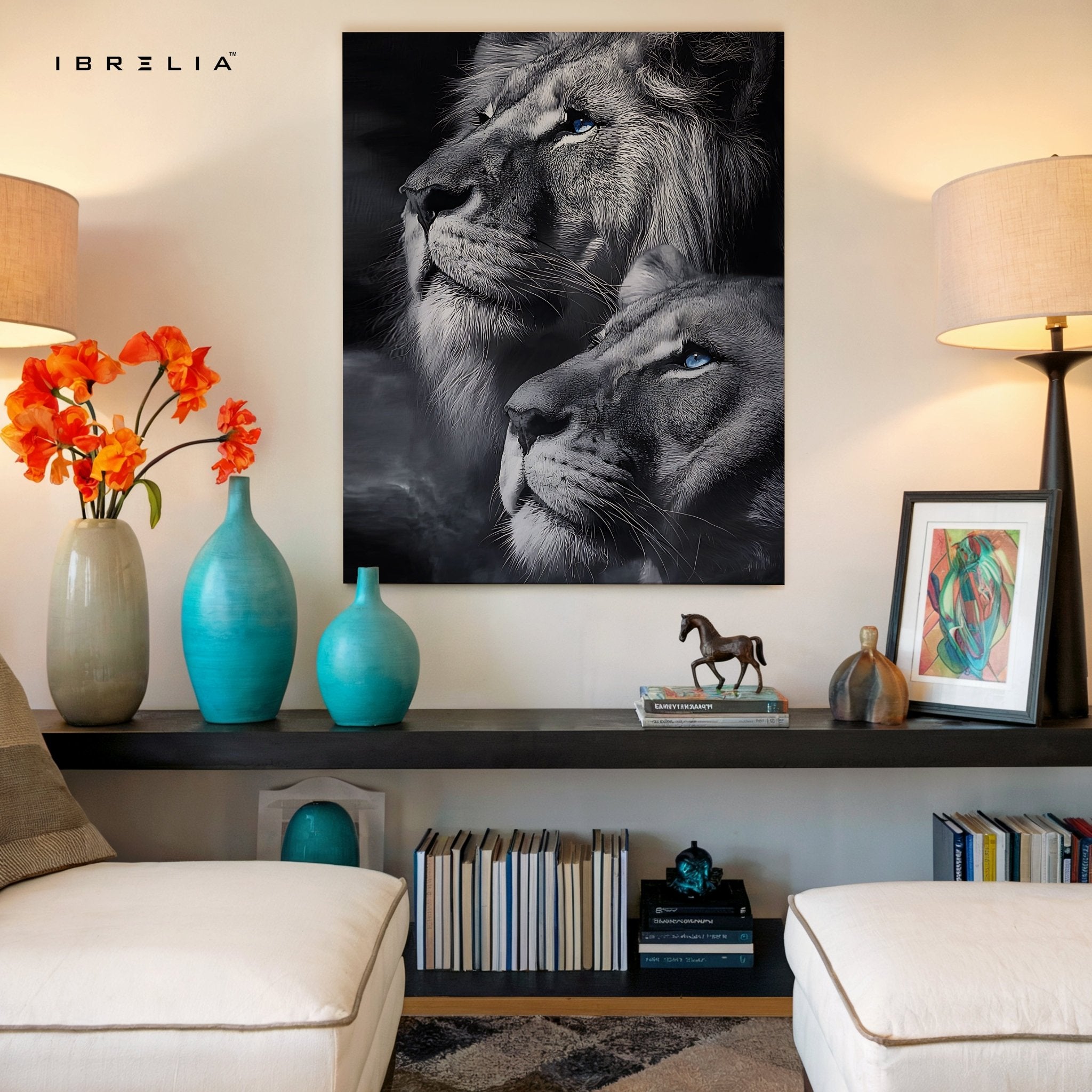 Majestic Lions – 4K Ultra Wrap Frame Wall Art in Pakistan | IBRELIA™ - IBRELIA