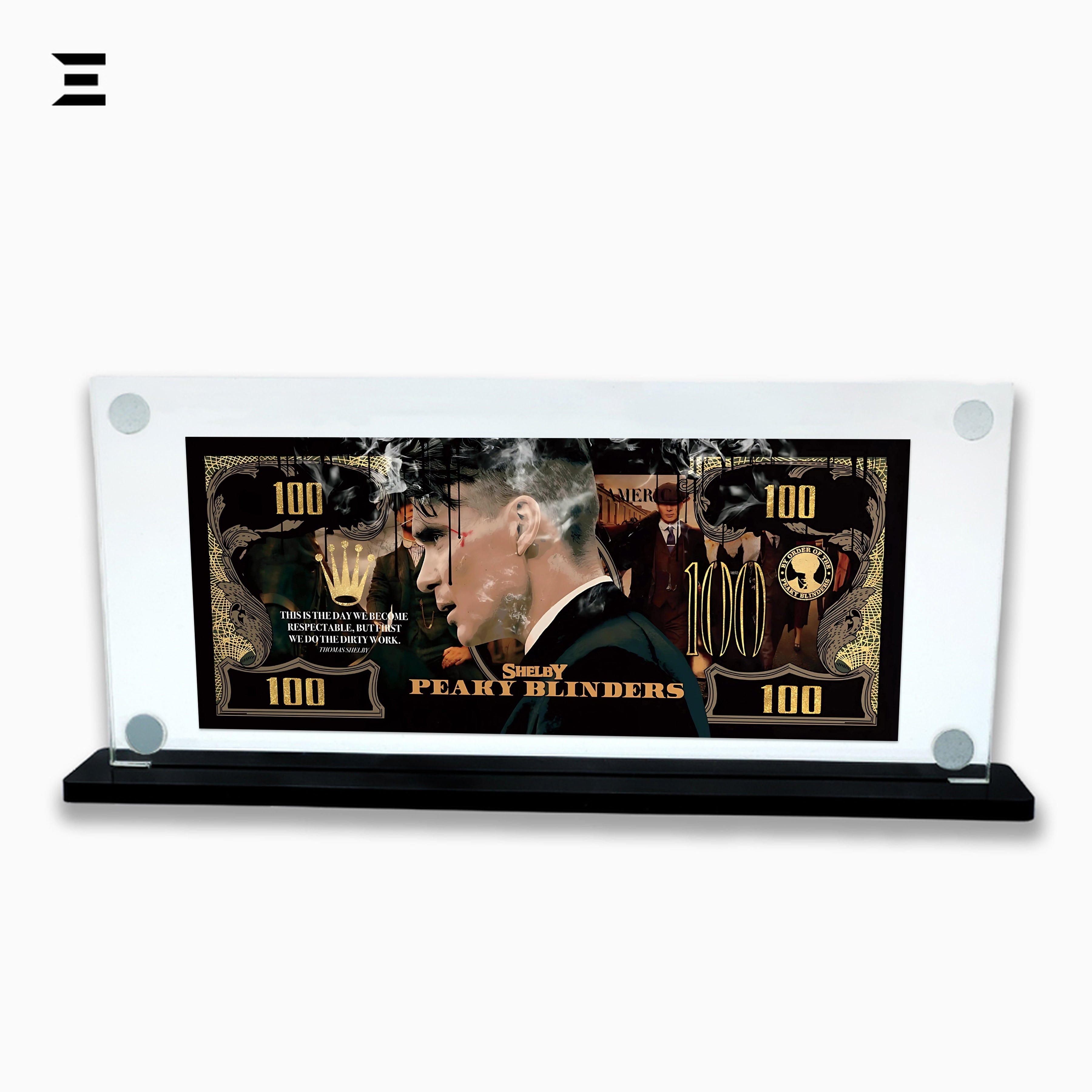 Premium Magnetic Acrylic Frame with Black Base – Peaky Blinders Black & Gold Edition IBRELIA
