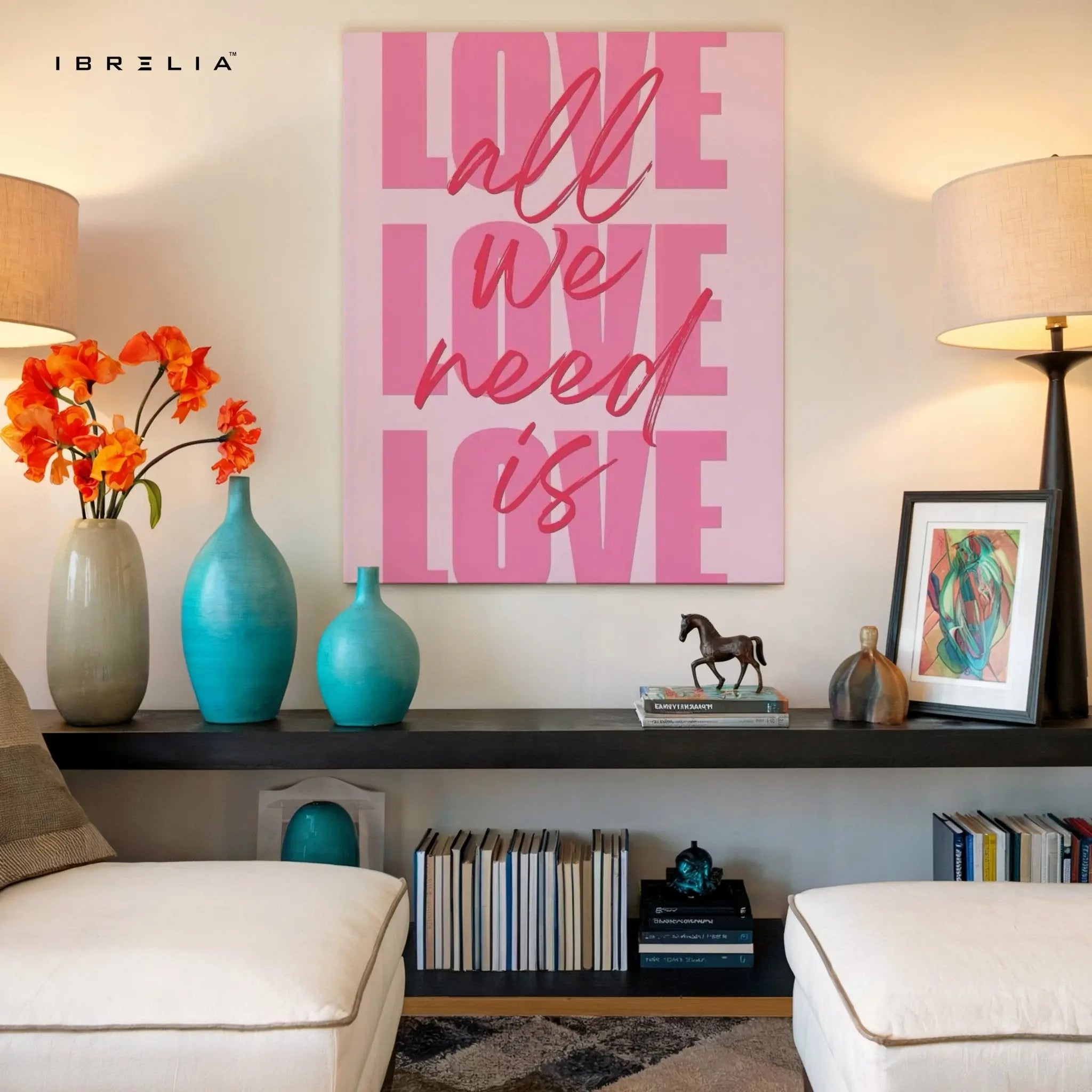 All We Need Is Love Wall Frame | 4K Ultra Wrap Frame Wall Art in Pakistan | IBRELIA™ - IBRELIA