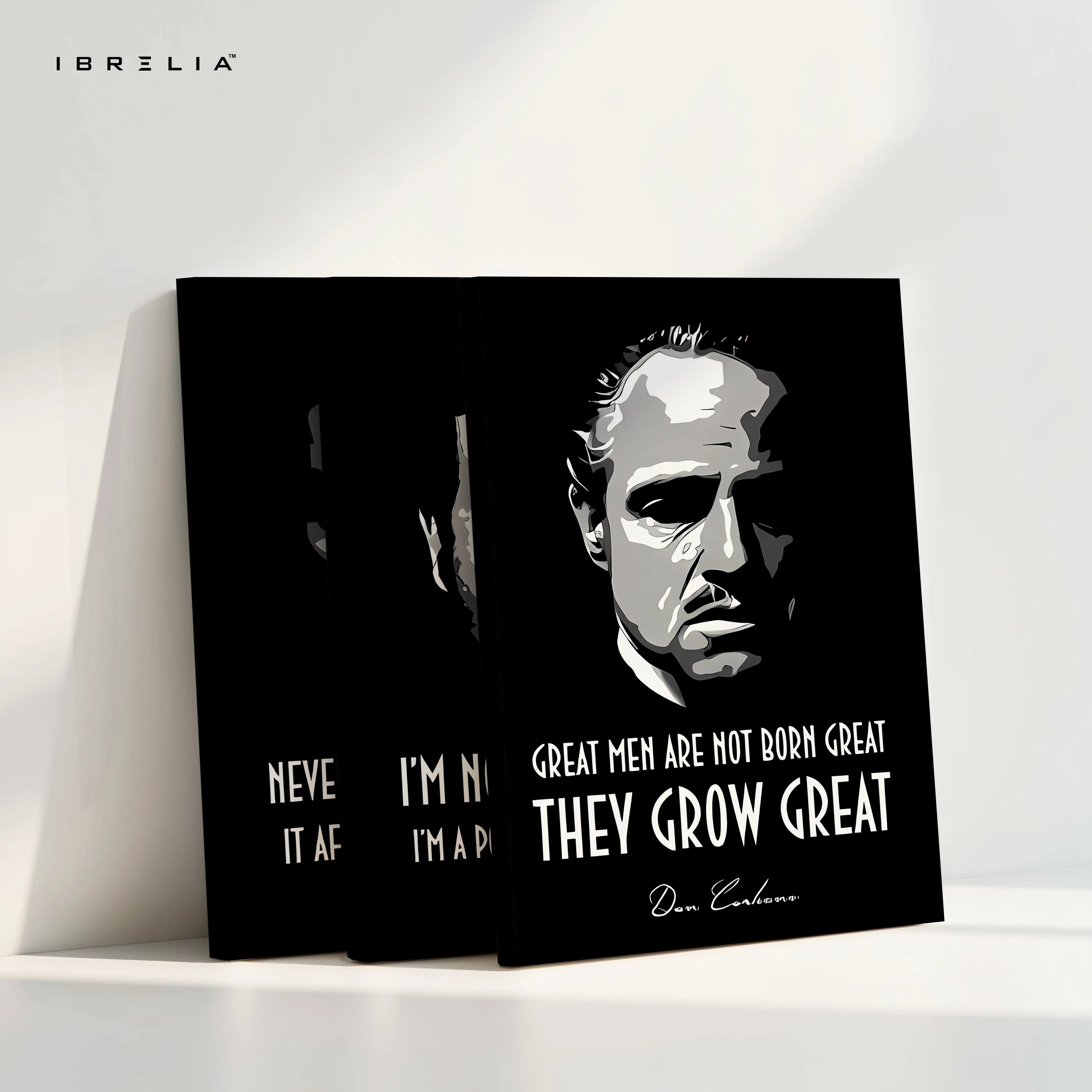 The Godfather Mafia Quotes 3 Panel 4K Ultra HD Wall Art in Pakistan | IBRELIA™ IBRELIA
