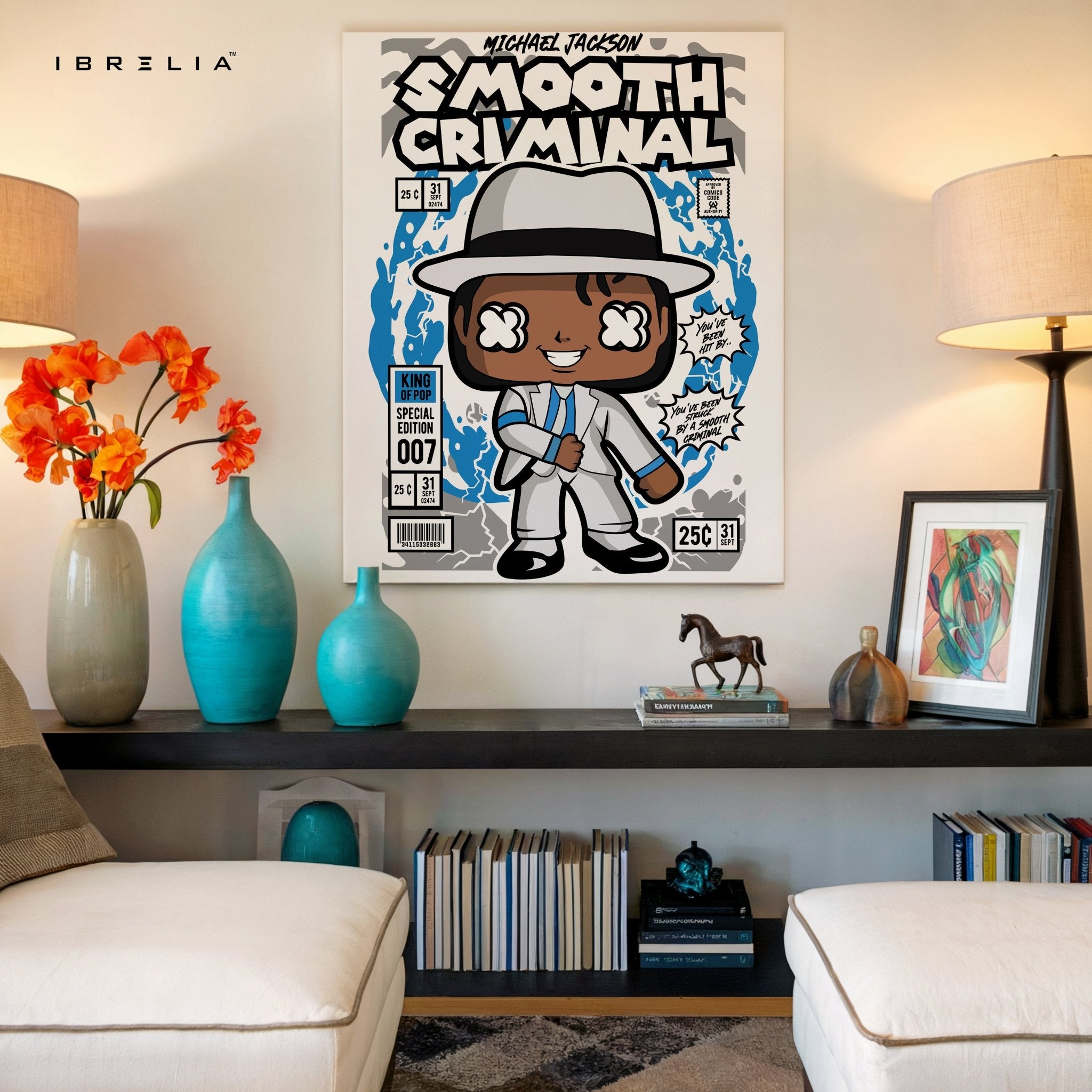 Michael Jackson “Smooth Criminal” Pop Art Comic Edition – 4K Ultra Wrap Frame Wall Art in Pakistan | IBRELIA™ - IBRELIA