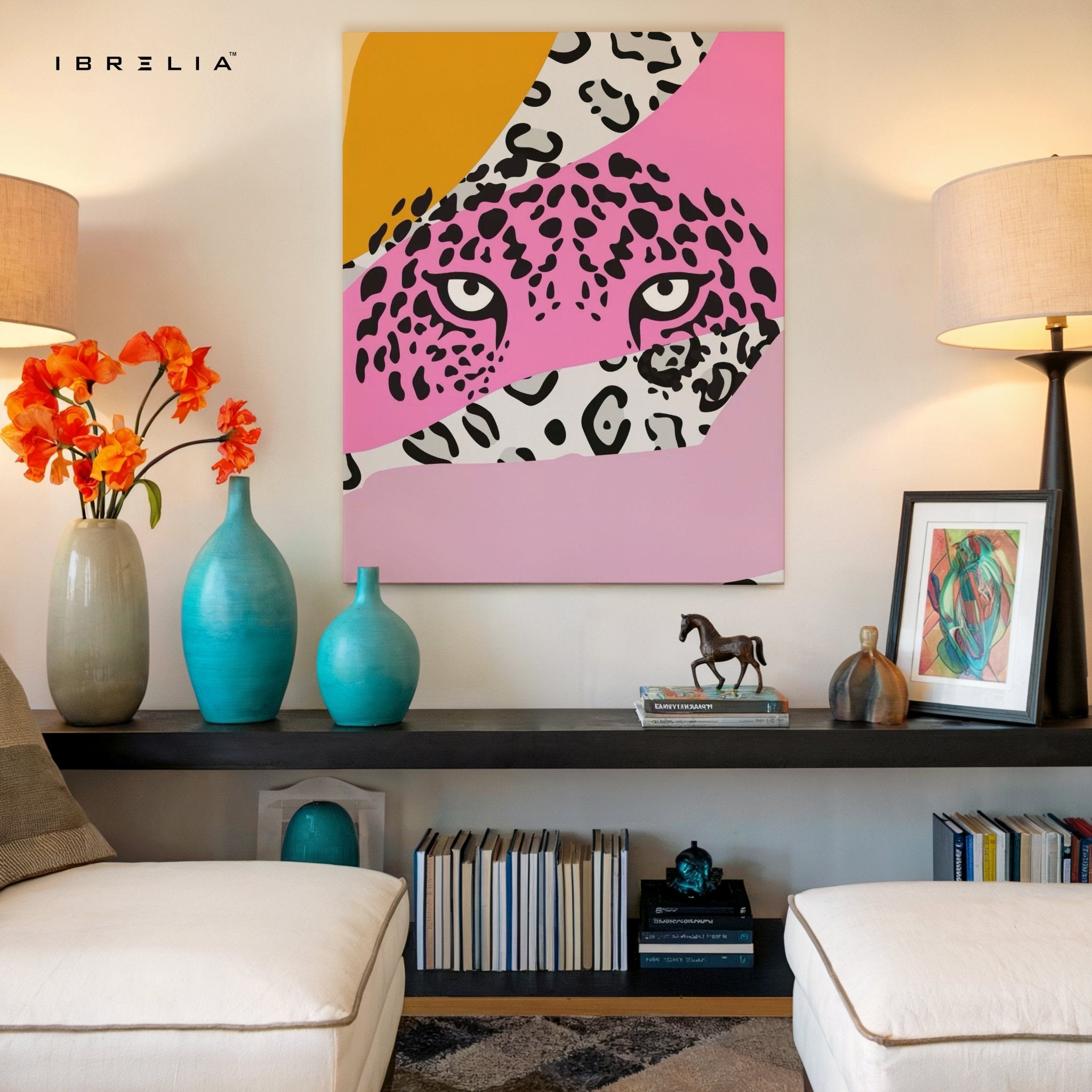 Pink Panther Abstract Wall Frame | 4K Ultra Wrap Frame Wall Art in Pakistan | IBRELIA™ - IBRELIA