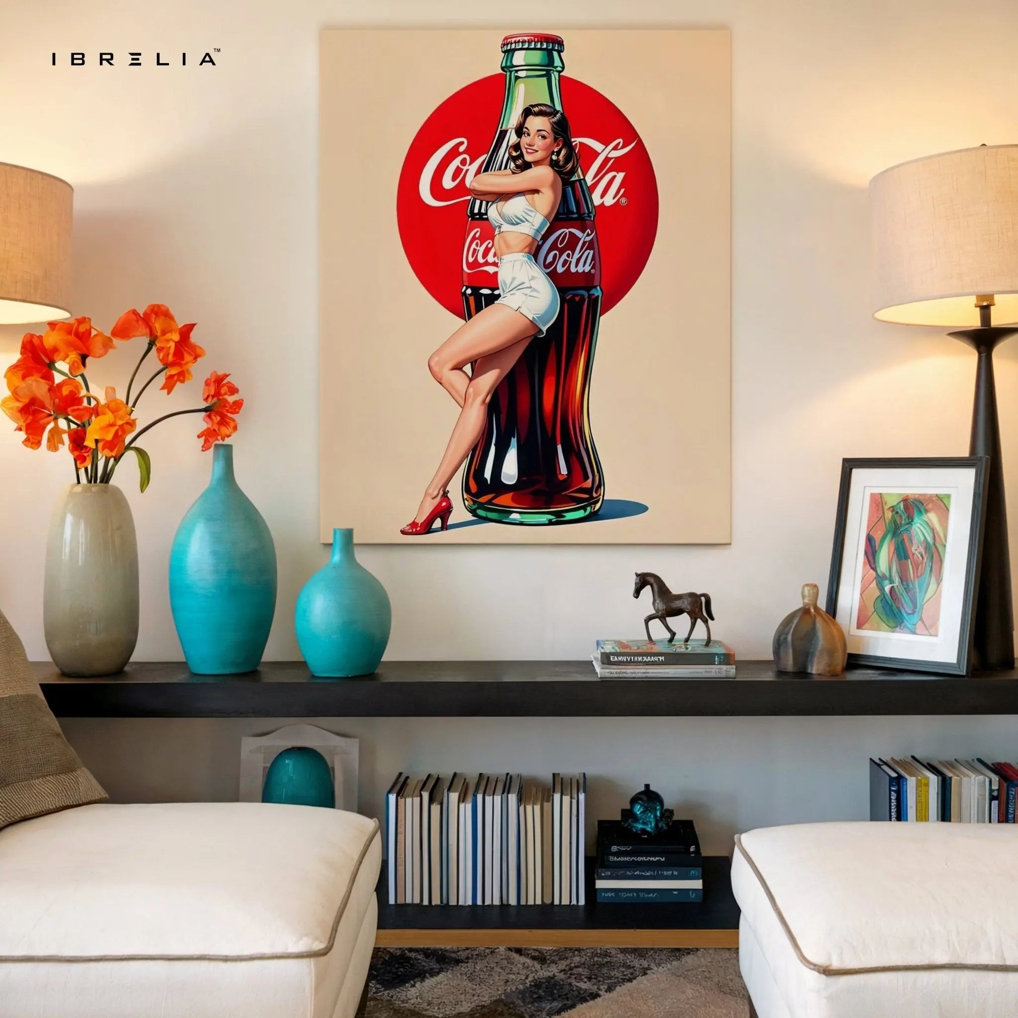 Coca - Cola Girl Wall Frame | 4K Ultra Wrap Frame Wall Art in Pakistan | IBRELIA™ - IBRELIA
