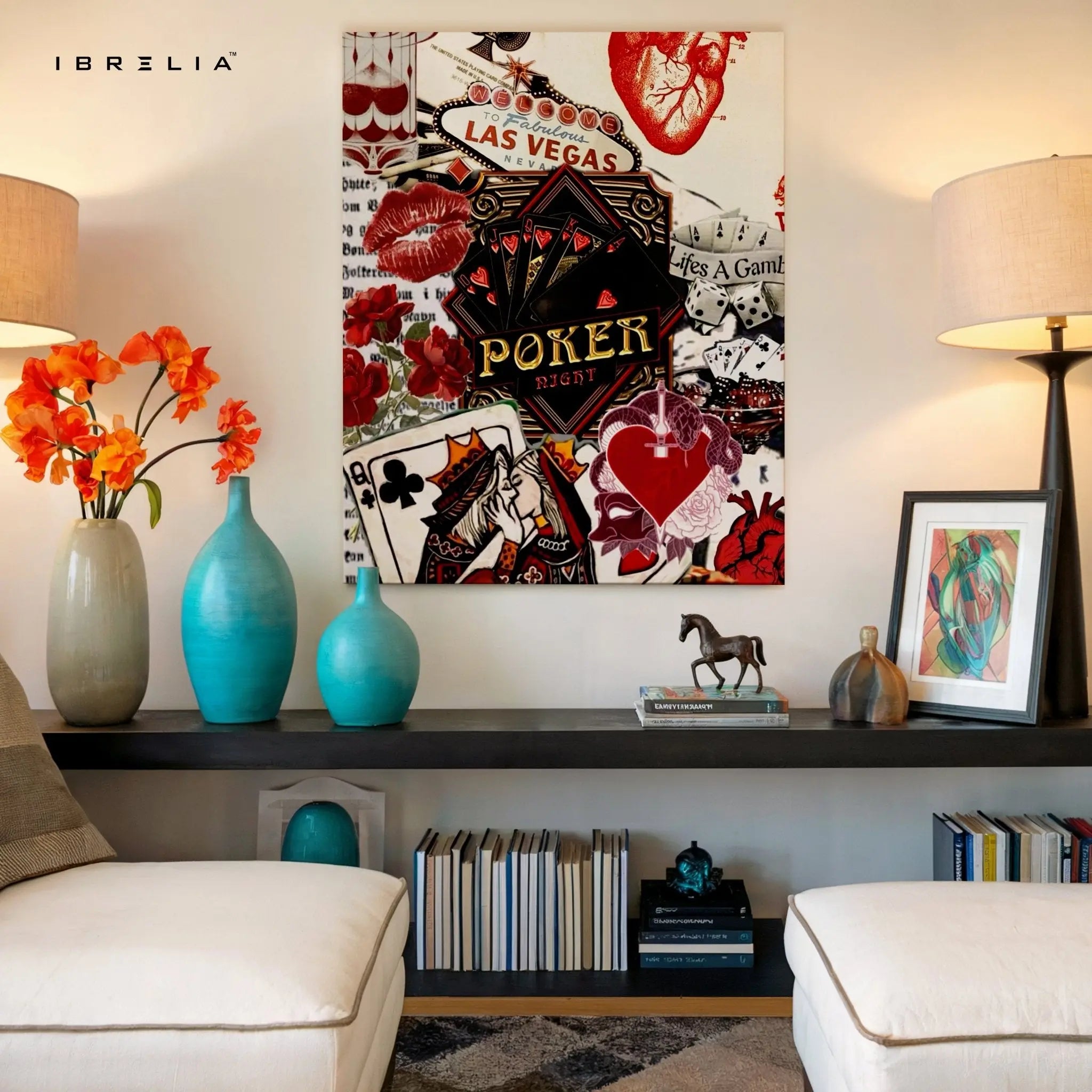 Vegas Poker Wall Frame | 4K Ultra Wrap Frame Wall Art in Pakistan | IBRELIA™ - IBRELIA