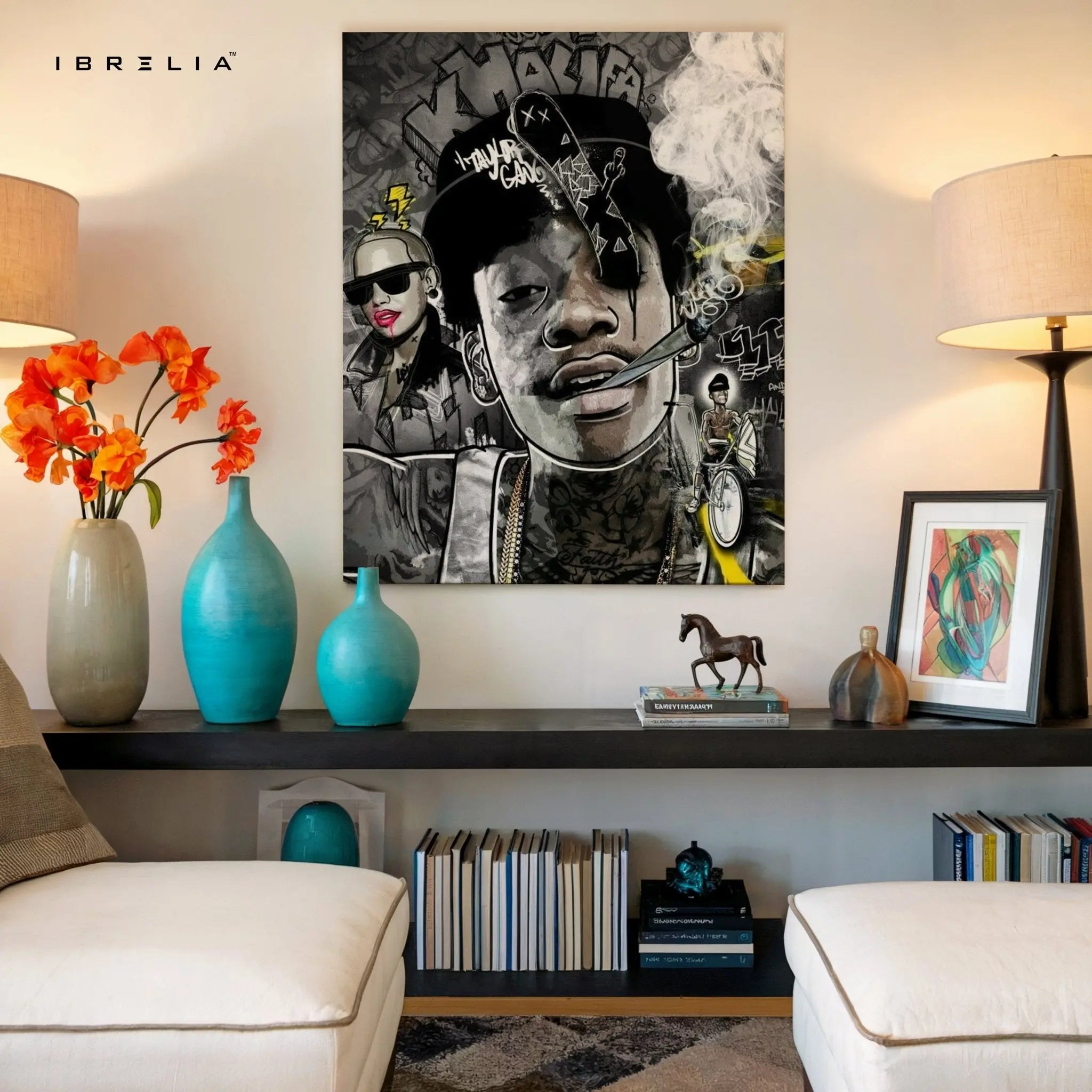 Wiz Khalifa Graffiti Wall Frame | 4K Ultra Wrap Frame Wall Art in Pakistan | IBRELIA™ - IBRELIA