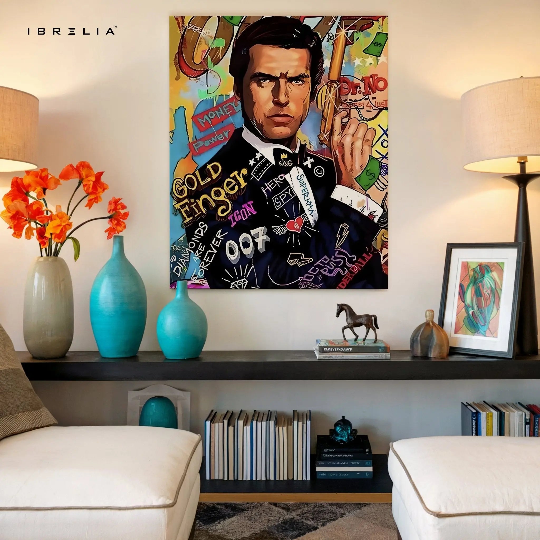 James Bond “007 Graffiti Edition” Wall Frame | 4K Ultra Wrap Frame Wall Art in Pakistan | IBRELIA™ - IBRELIA