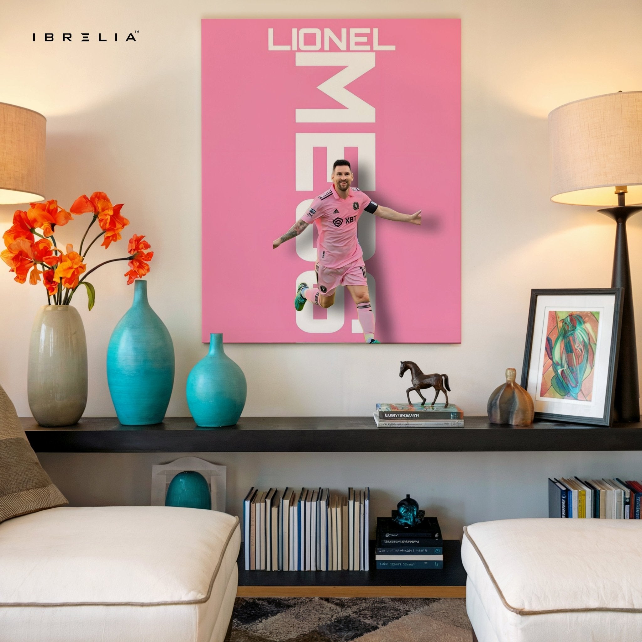 Lionel Messi Inter Miami Wall Frame | 4K Ultra Wrap Frame Wall Art in Pakistan | IBRELIA™ - IBRELIA