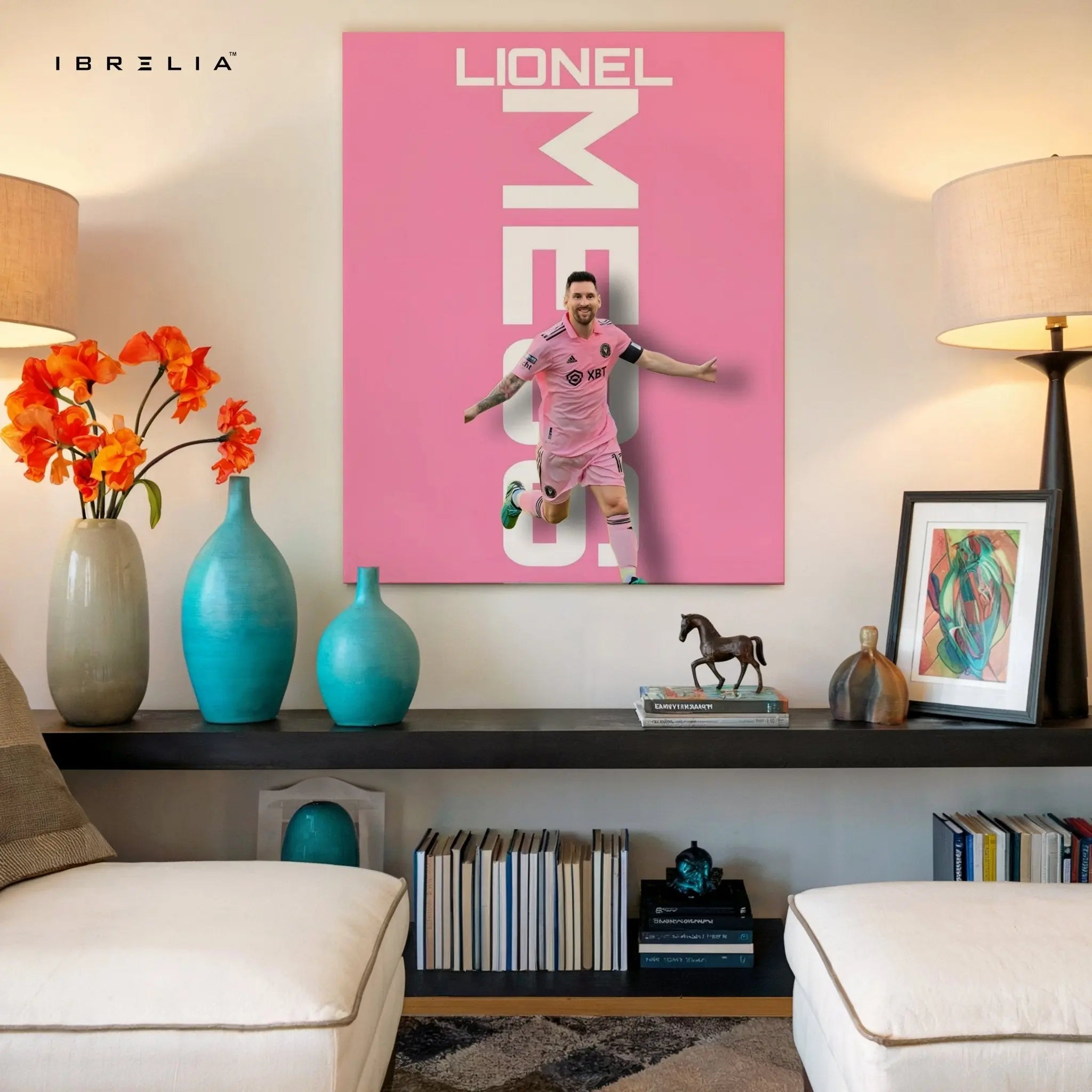 Lionel Messi Inter Miami Wall Frame | 4K Ultra Wrap Frame Wall Art in Pakistan | IBRELIA™ - IBRELIA