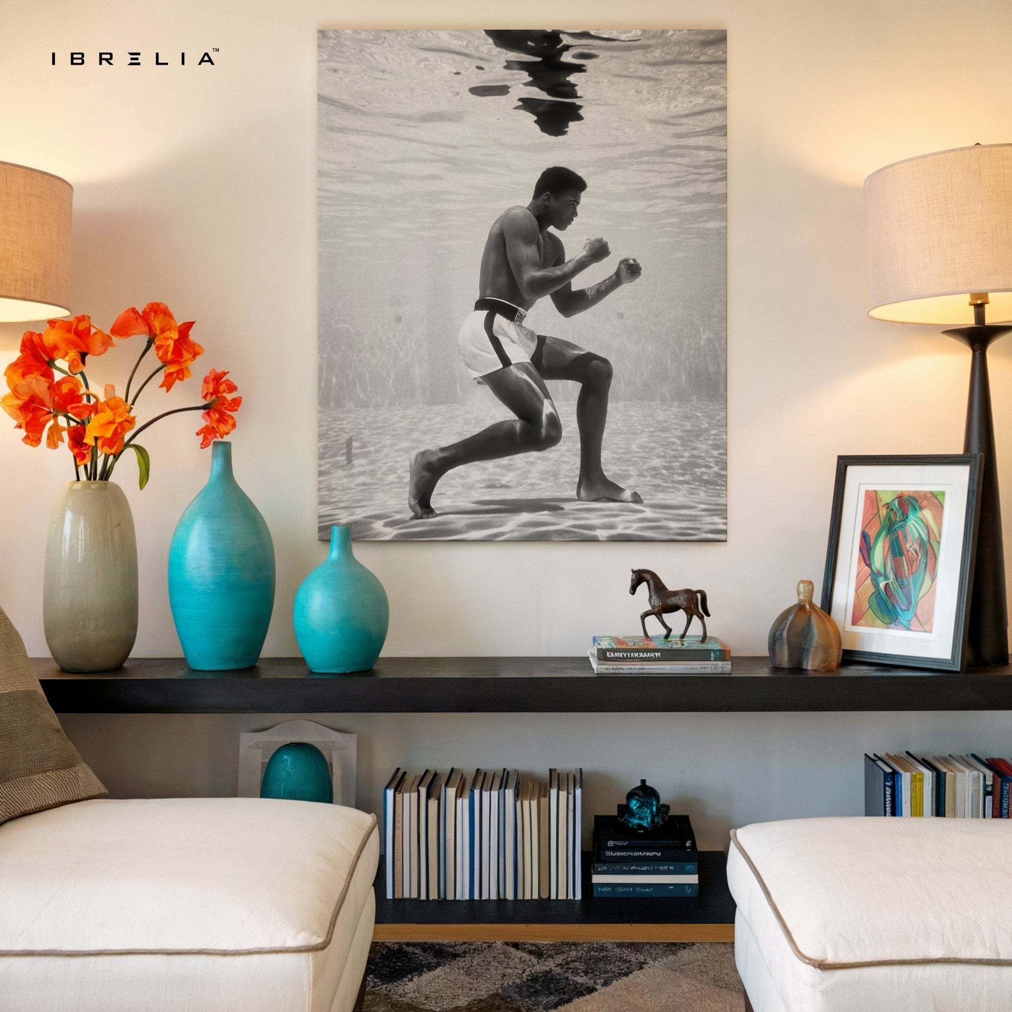Muhammad Ali Underwater Boxing – 4K Ultra Wrap Frame Wall Art in Pakistan | IBRELIA™ - IBRELIA