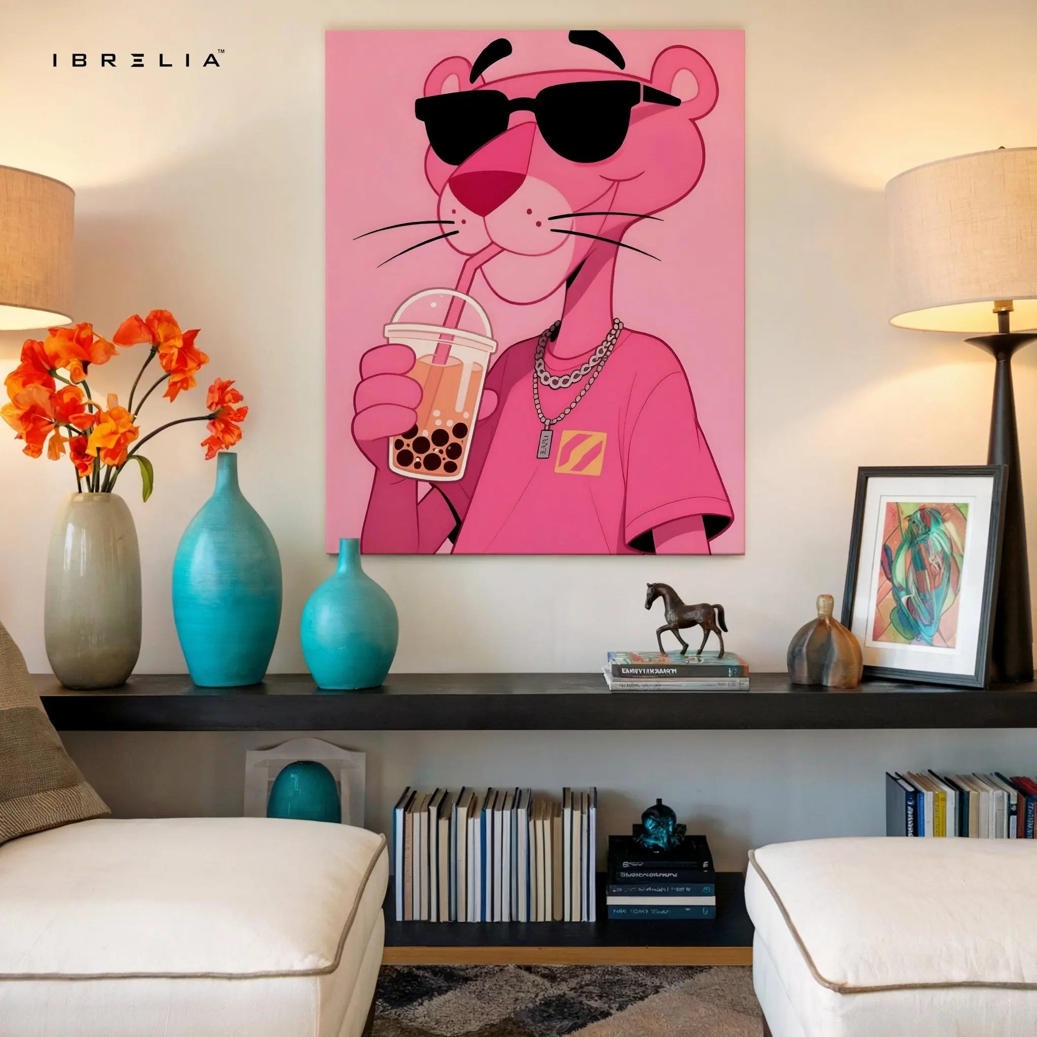 Pink Panther Boba Wall Frame | 4K Ultra Wrap Frame Wall Art in Pakistan | IBRELIA™ - IBRELIA