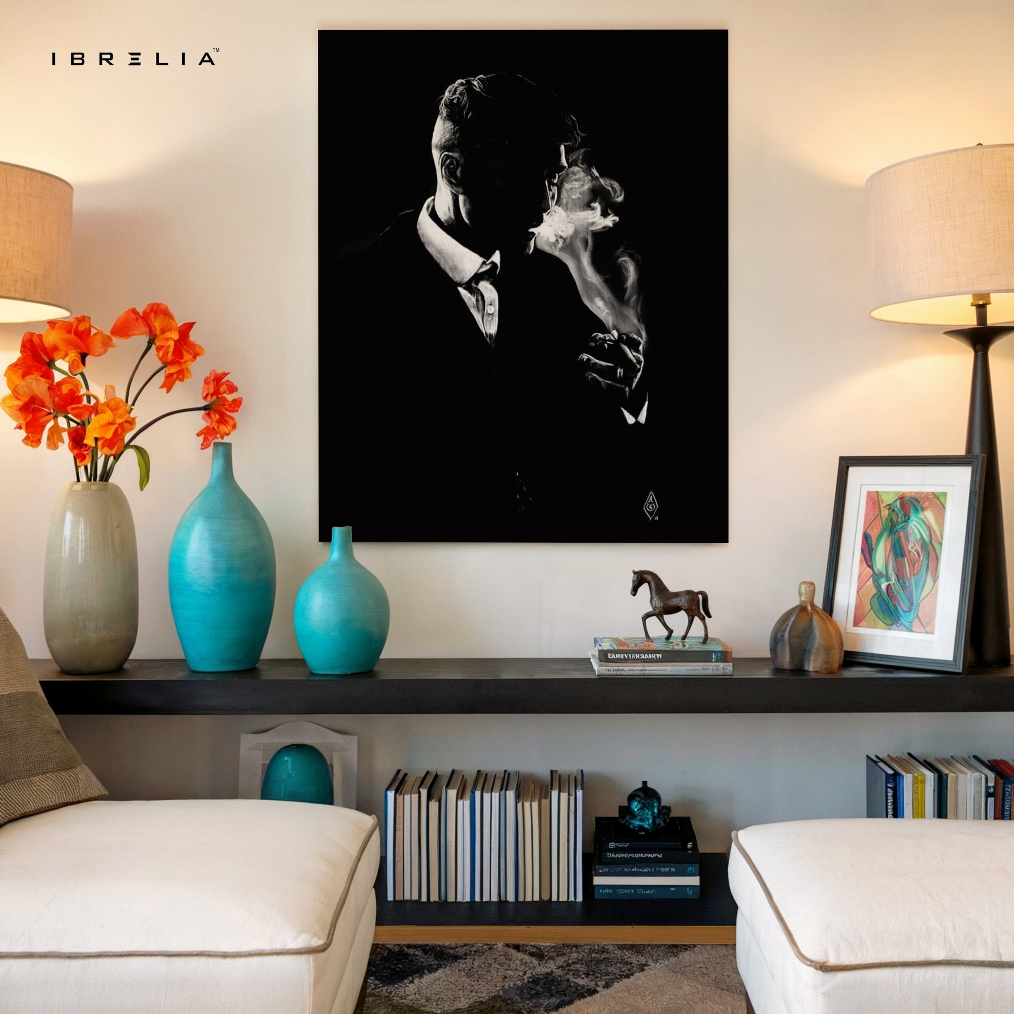 The Gentleman Smoke Wall Frame | 4K Ultra Wrap Frame Wall Art in Pakistan | IBRELIA™ - IBRELIA