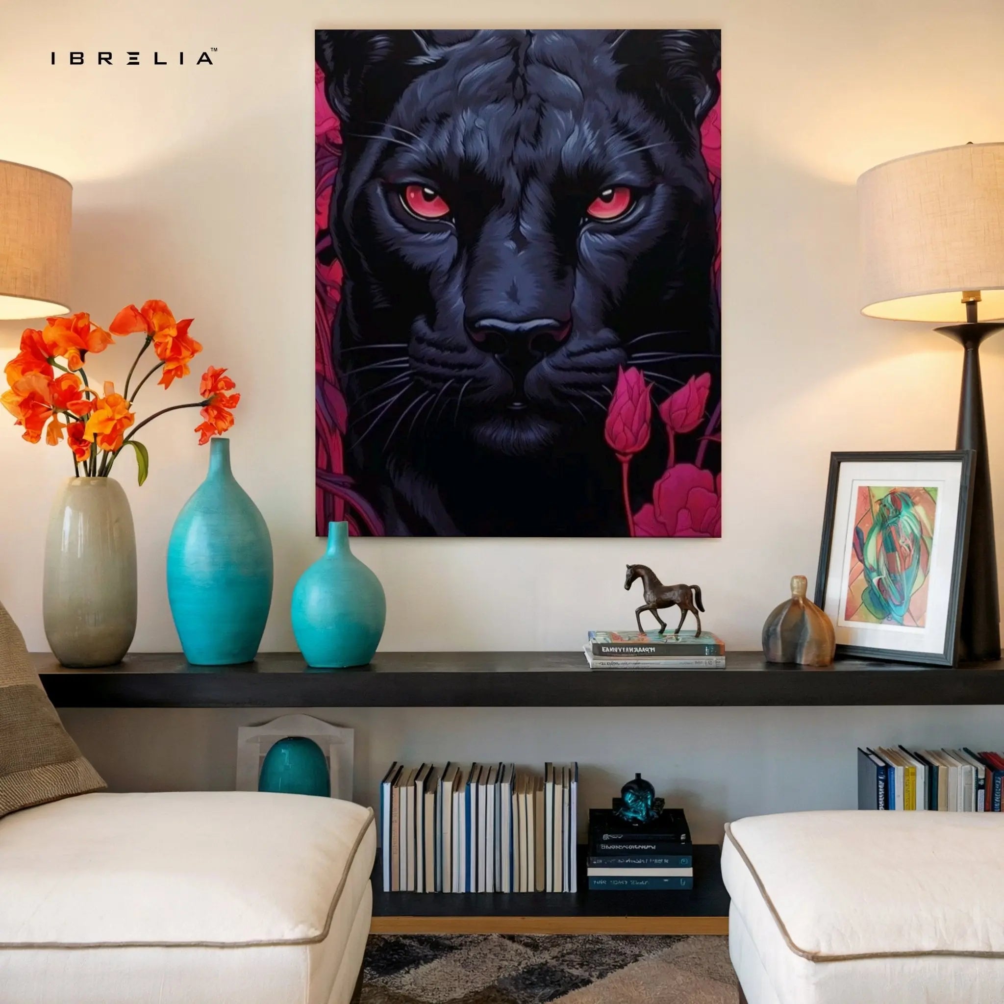 Black Panther Wall Frame | 4K Ultra Wrap Frame Wall Art in Pakistan | IBRELIA™ - IBRELIA