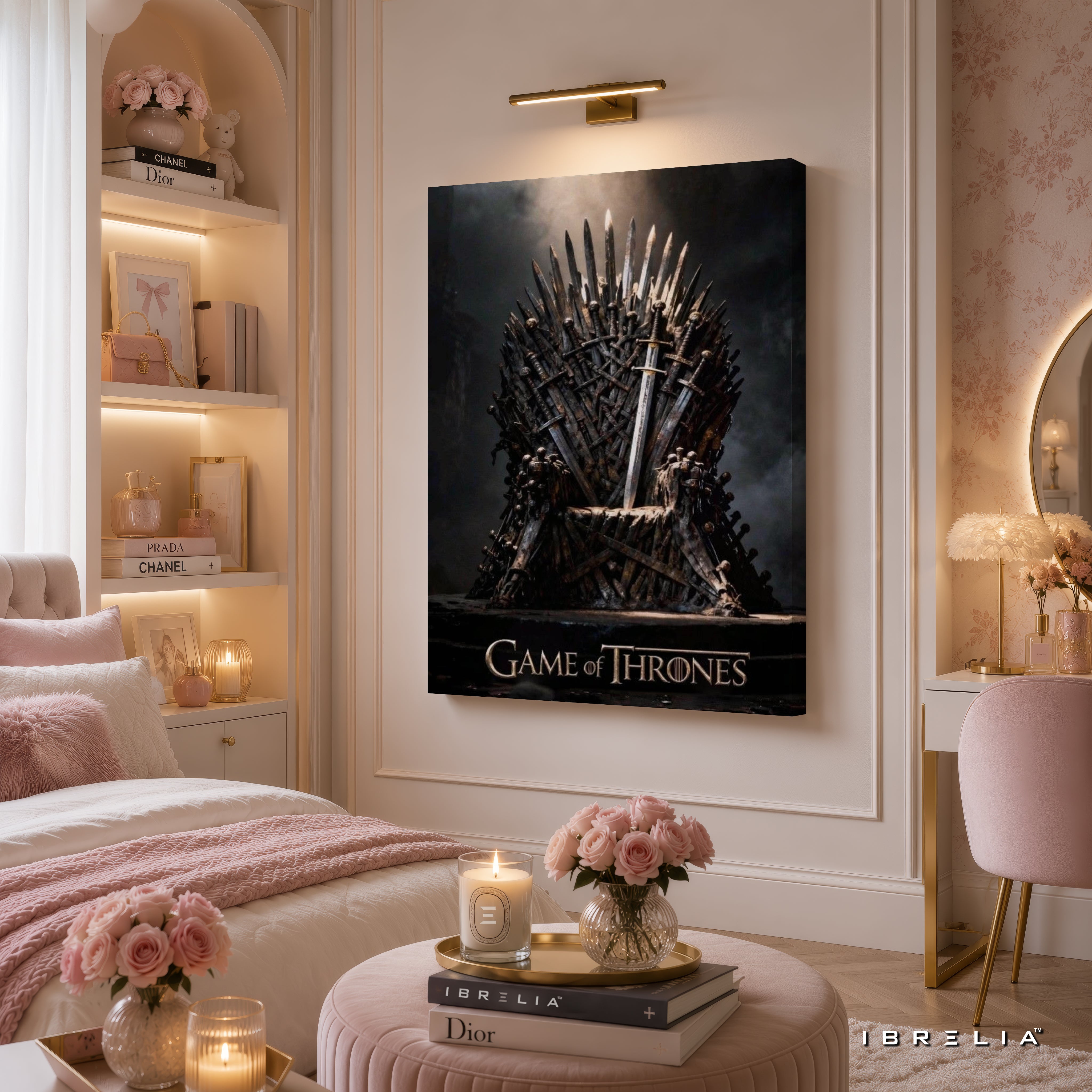 Game of Thrones Iron Throne Premium Wall Art – 4K Wrapped MDF Frame | IBRELIA™