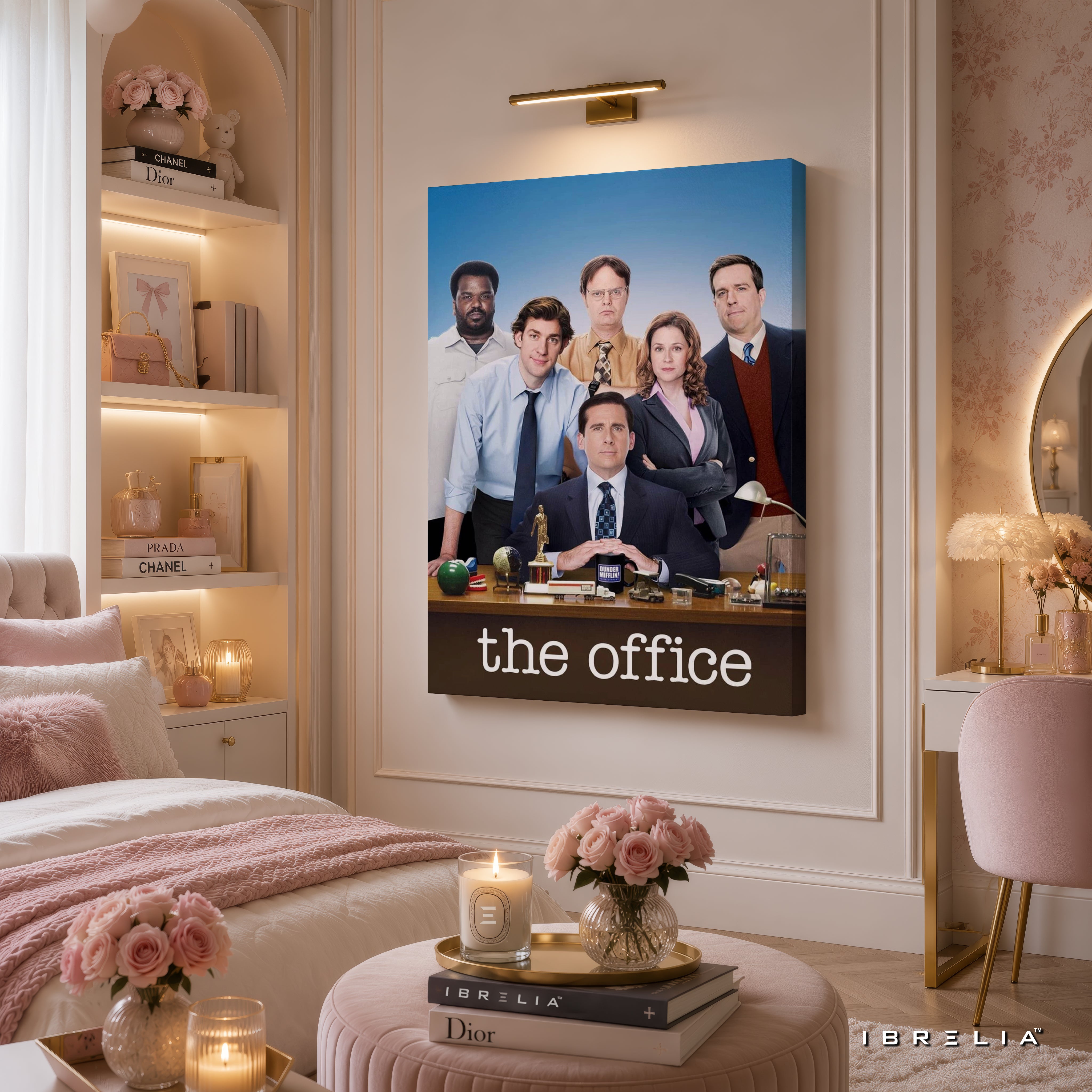 The Office Cast Premium Wall Art – Michael Scott & Dunder Mifflin 4K Wrapped MDF Frame | IBRELIA™
