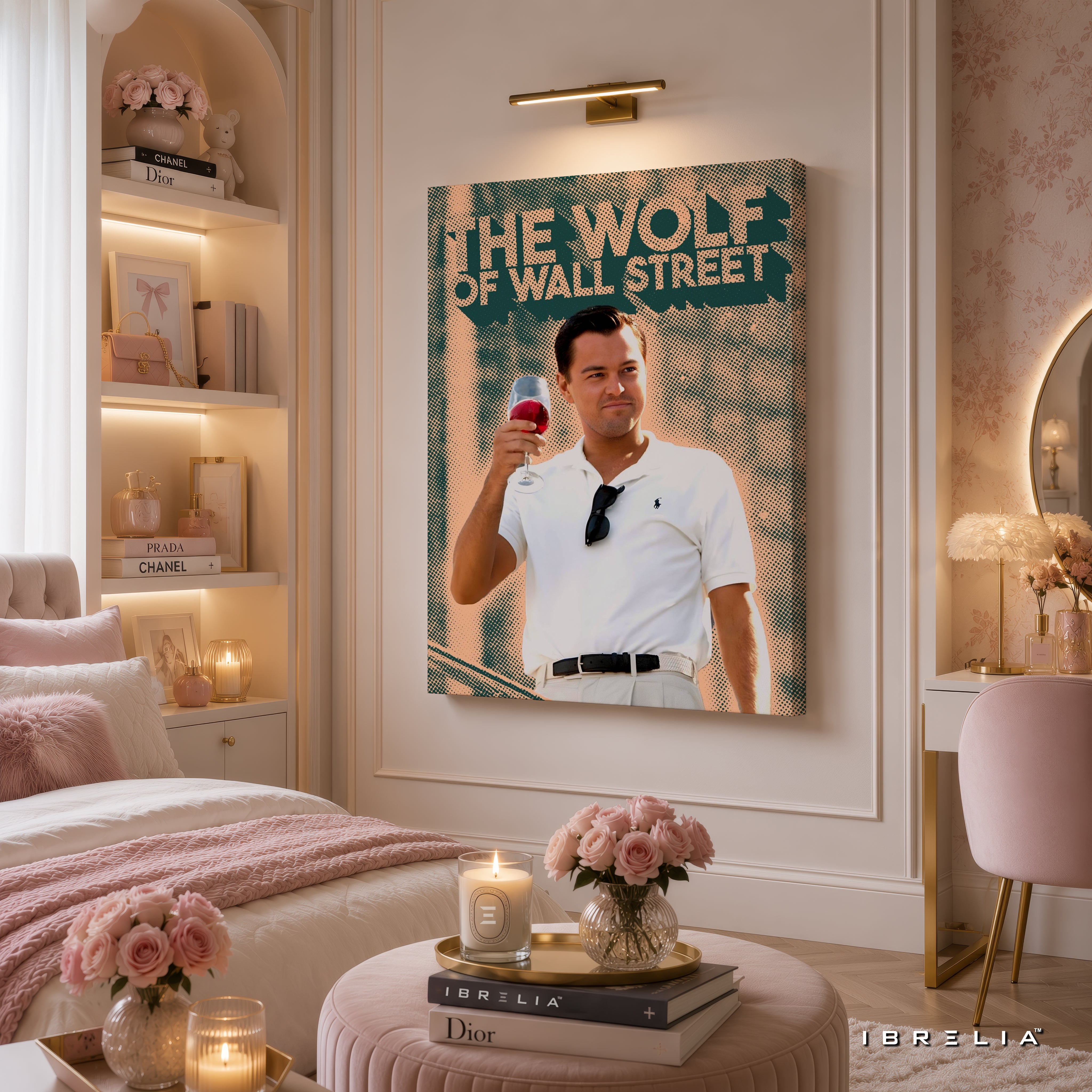 The Wolf of Wall Street Leonardo DiCaprio Premium Canvas Wall Art – Luxury Movie Inspired Wrapped Wall Decor | IBRELIA™