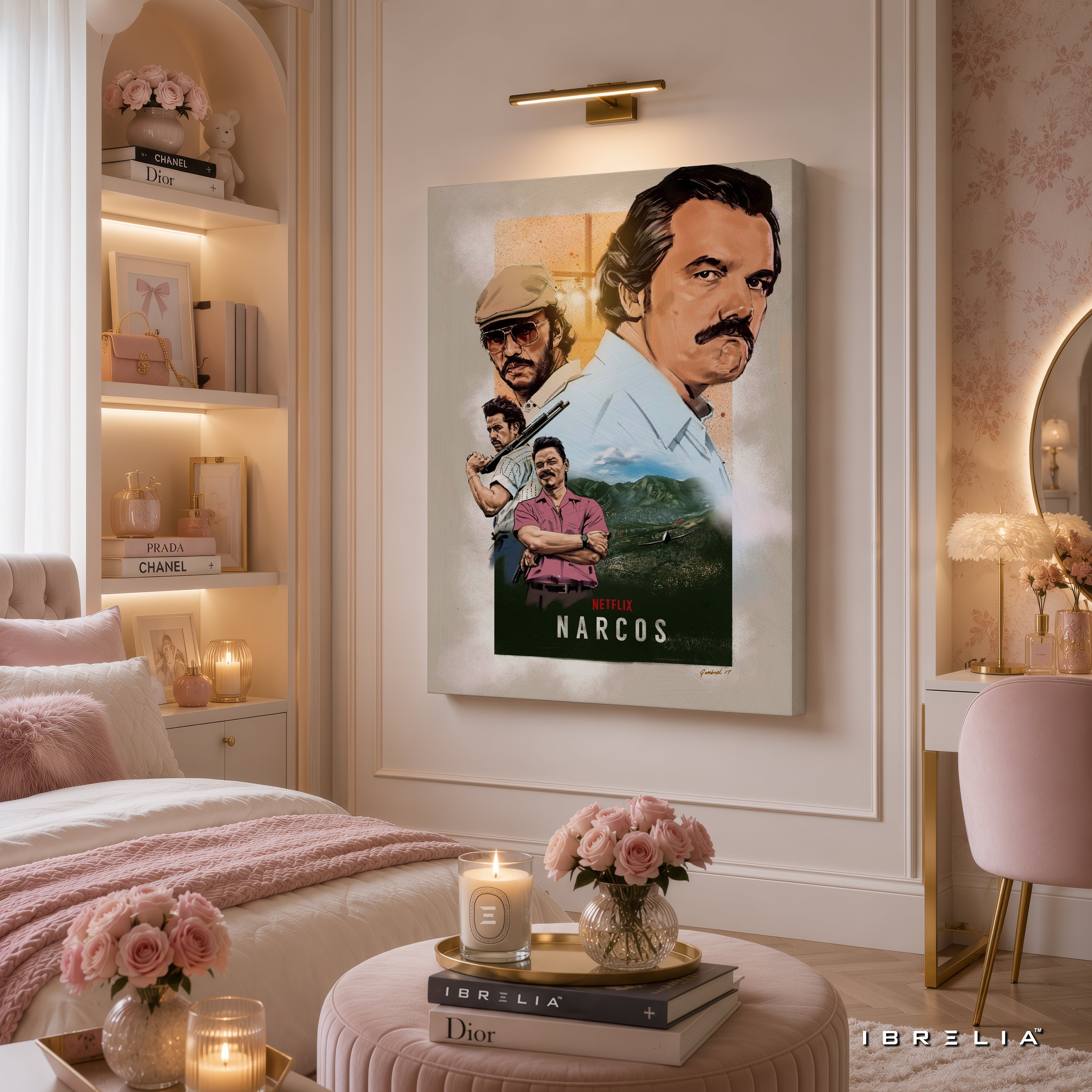Narcos Pablo Escobar Premium Wall Art – Netflix Crime Series 4K Wrapped MDF Frame | IBRELIA™