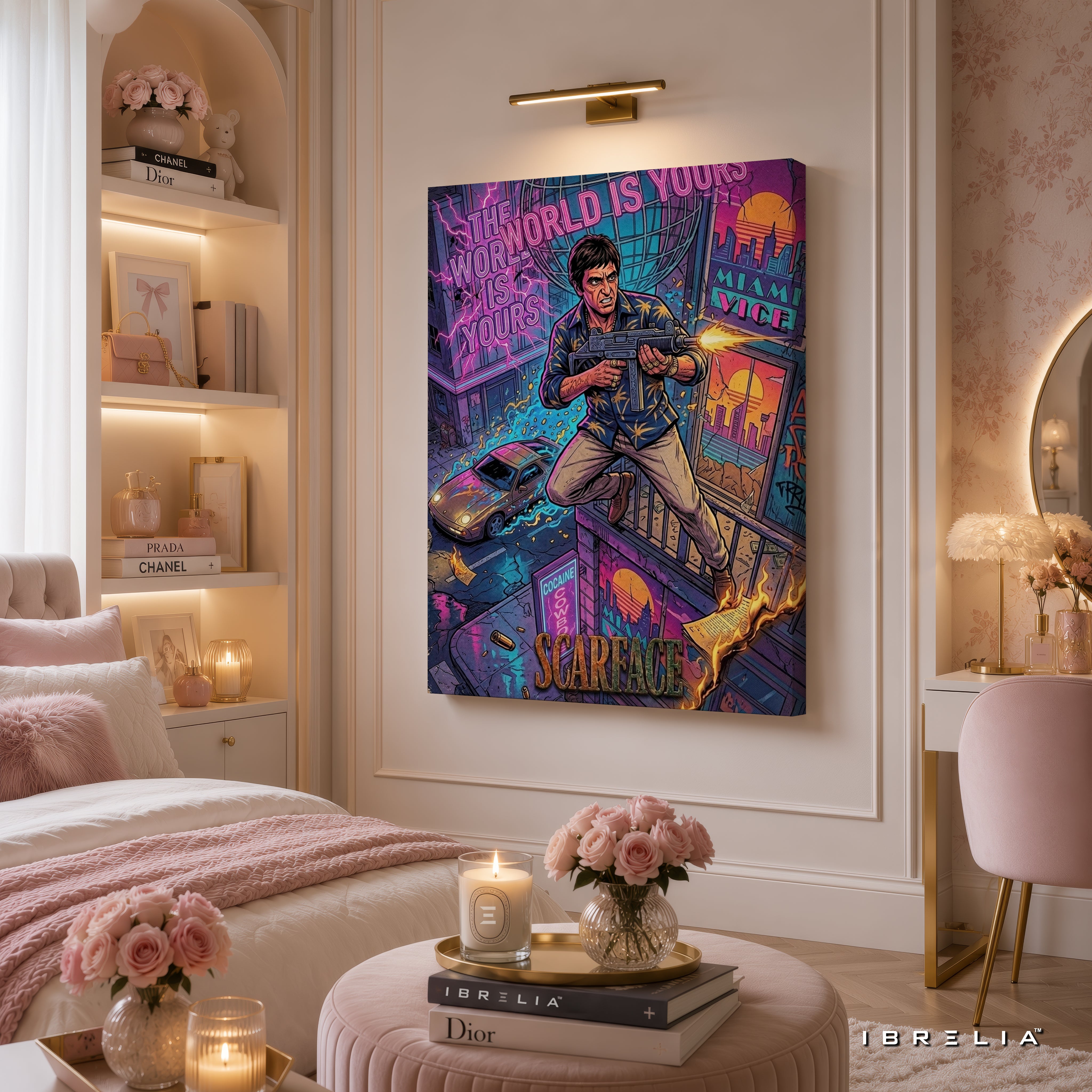 Scarface Movie Wall Art – Tony Montana "The World Is Yours" Action Premium Wrapped MDF Wall Decor | IBRELIA™ (Copy)