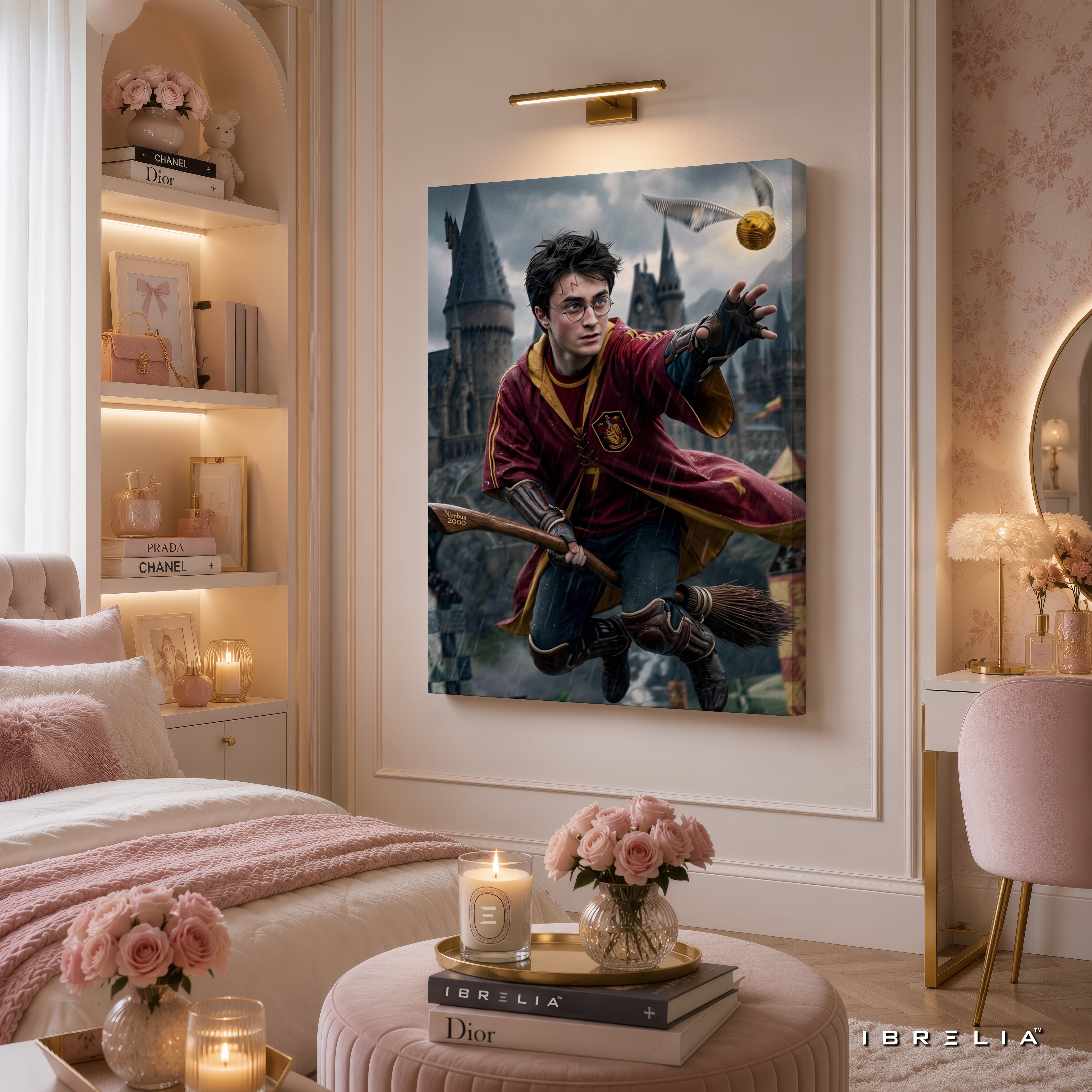 Harry Potter Golden Snitch Quidditch Wall Art – Premium Wrapped MDF Wall Decor | IBRELIA™