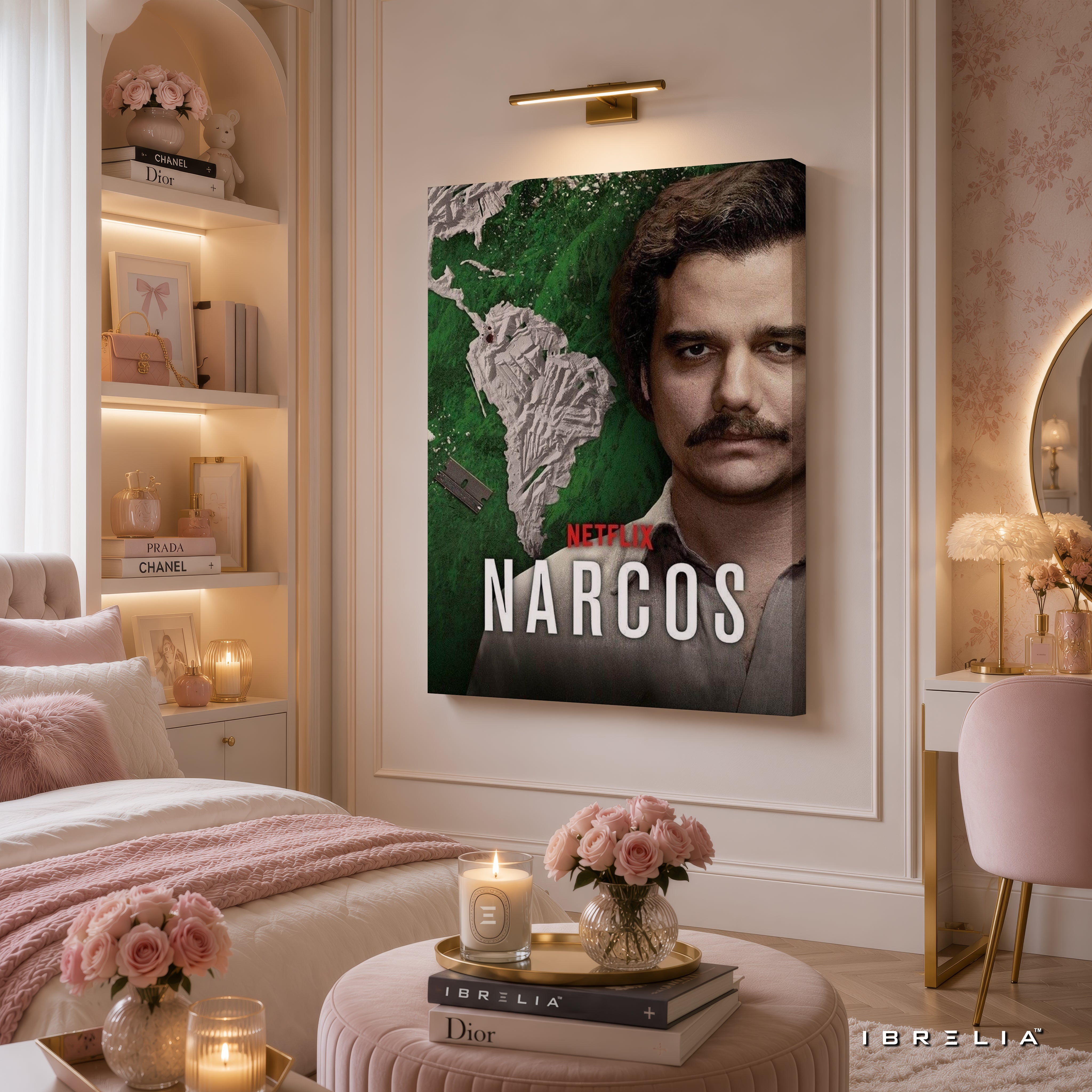 Narcos Pablo Escobar Premium Wall Art – Netflix Crime Series 4K Wrapped MDF Frame | IBRELIA™