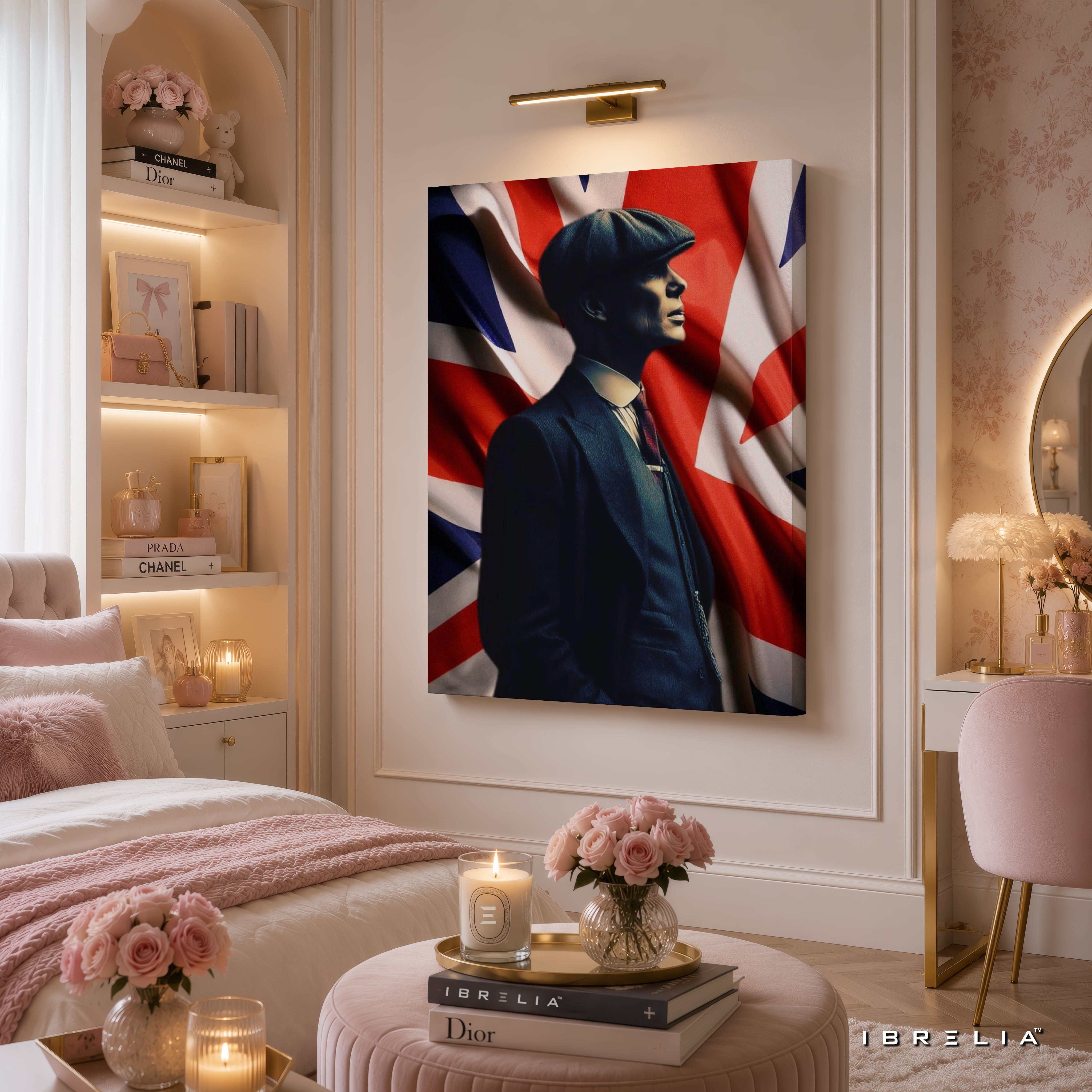 Thomas Shelby Union Jack Premium Wall Art – Peaky Blinders 4K Wrapped MDF Frame | IBRELIA™