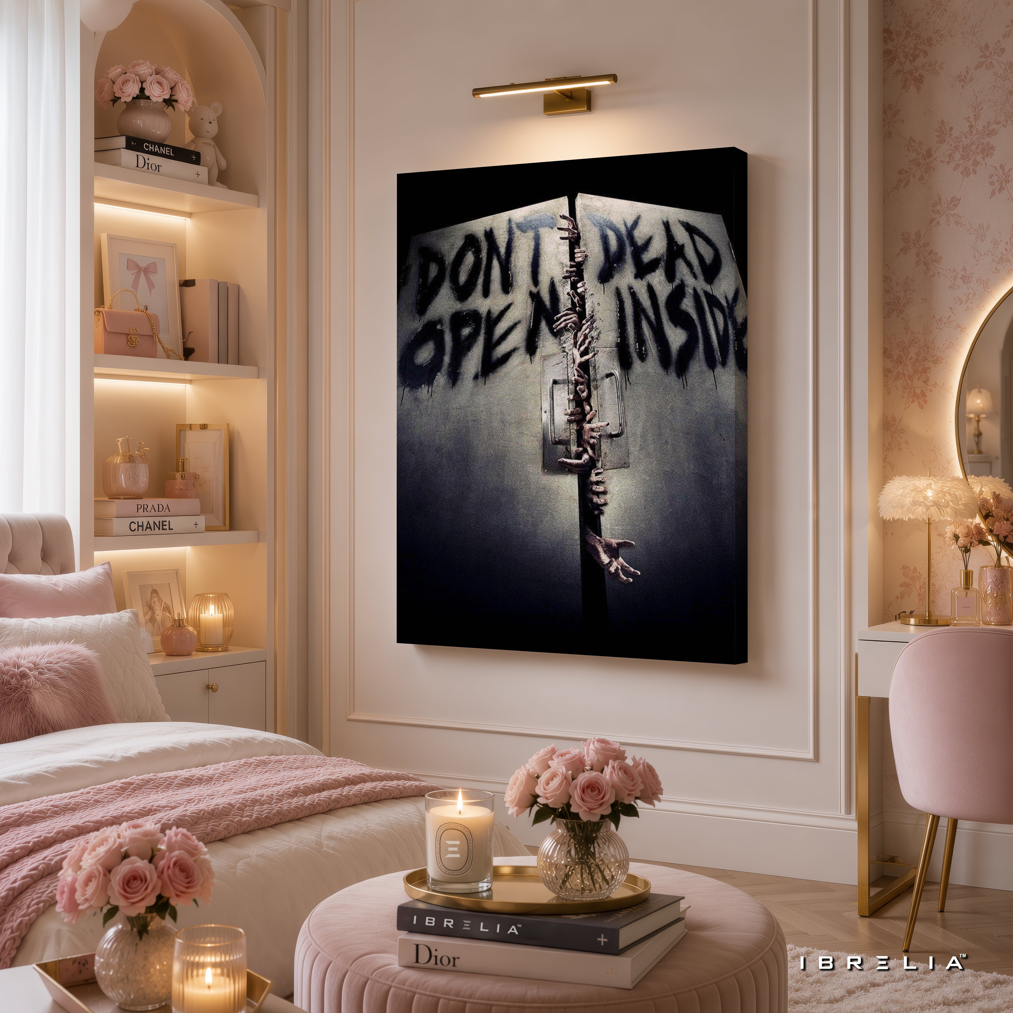 Don't Open, Dead Inside Premium Wall Art – The Walking Dead 4K Wrapped MDF Frame | IBRELIA™