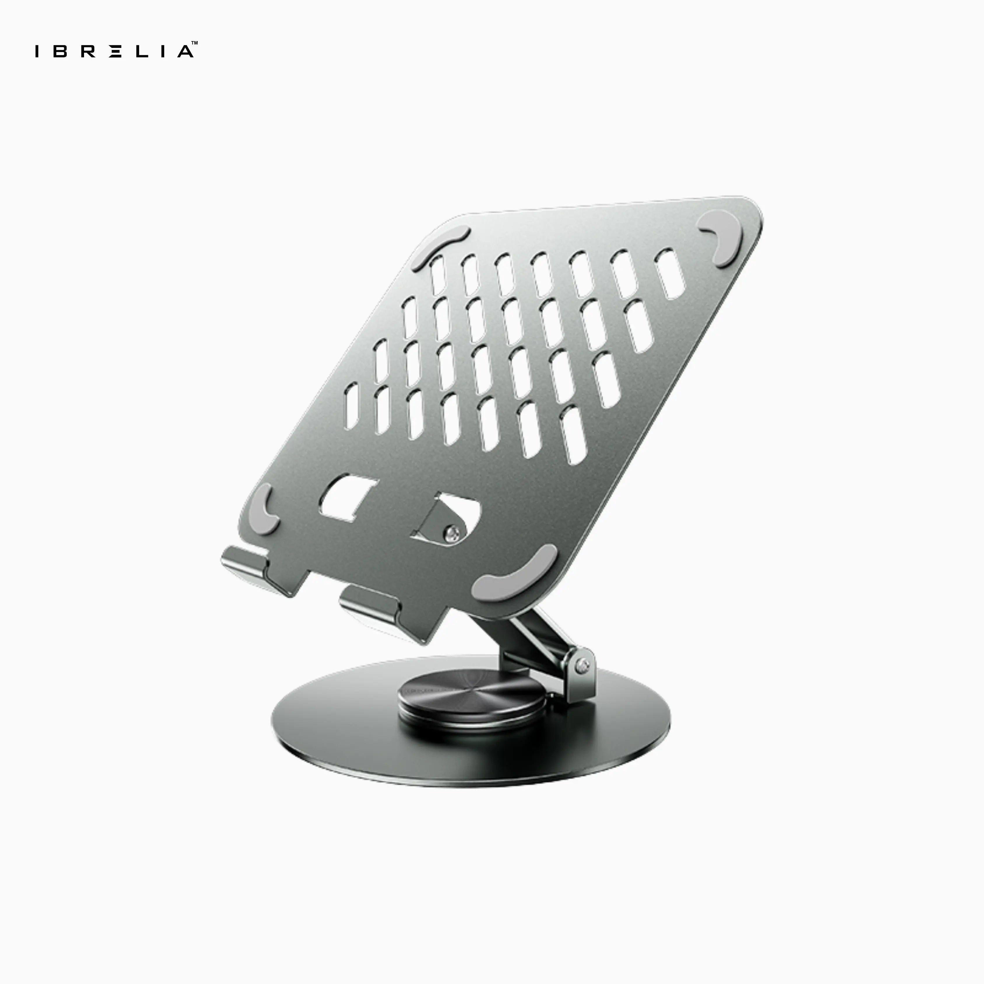 Remax RM-C60 Precision Alloy Rotating Tablet Holder | 360° Adjustable Stand | Heavy-Duty Metal Tablet Dock | IBRELIA™ IBRELIA