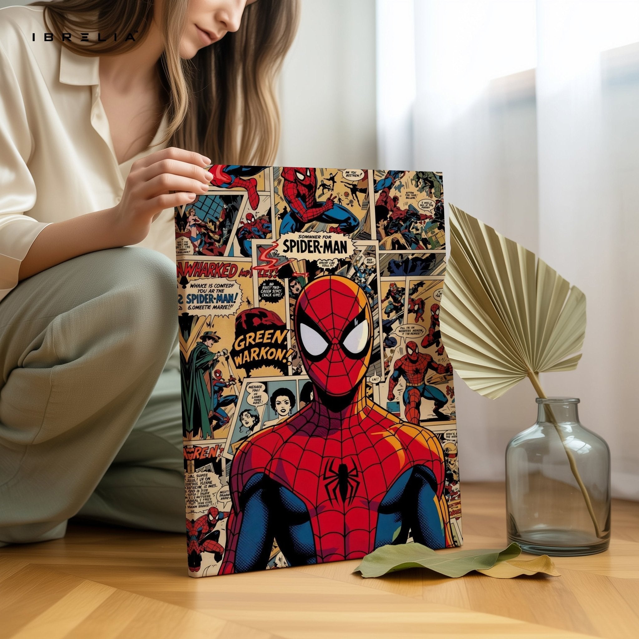 Spider - Man Classic Comic Wall Frame | 4K Ultra Wrap Frame Wall Art in Pakistan | IBRELIA™ - IBRELIA