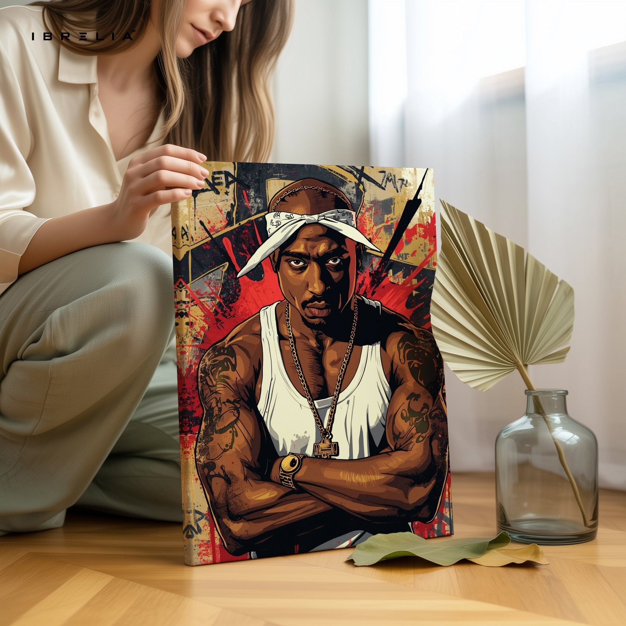 Tupac Shakur Wall Frame | 4K Ultra Wrap Frame Wall Art in Pakistan | IBRELIA™ - IBRELIA