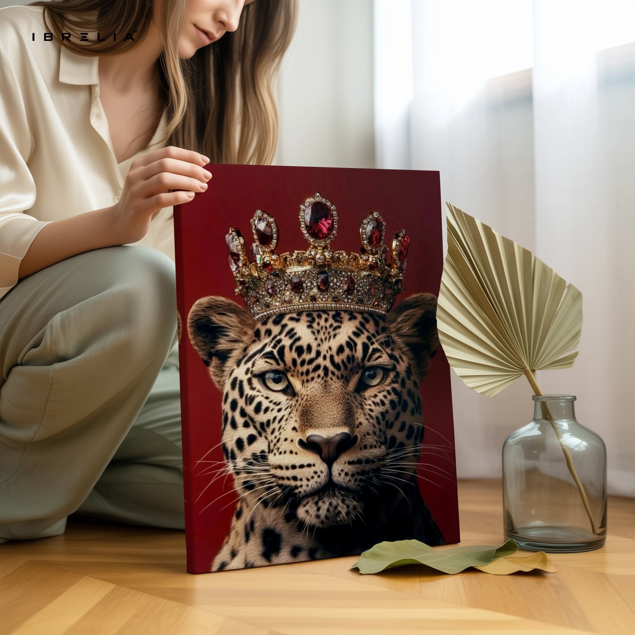 Royal Leopard King 4K Ultra HD Wall Art in Pakistan | IBRELIA™ - IBRELIA