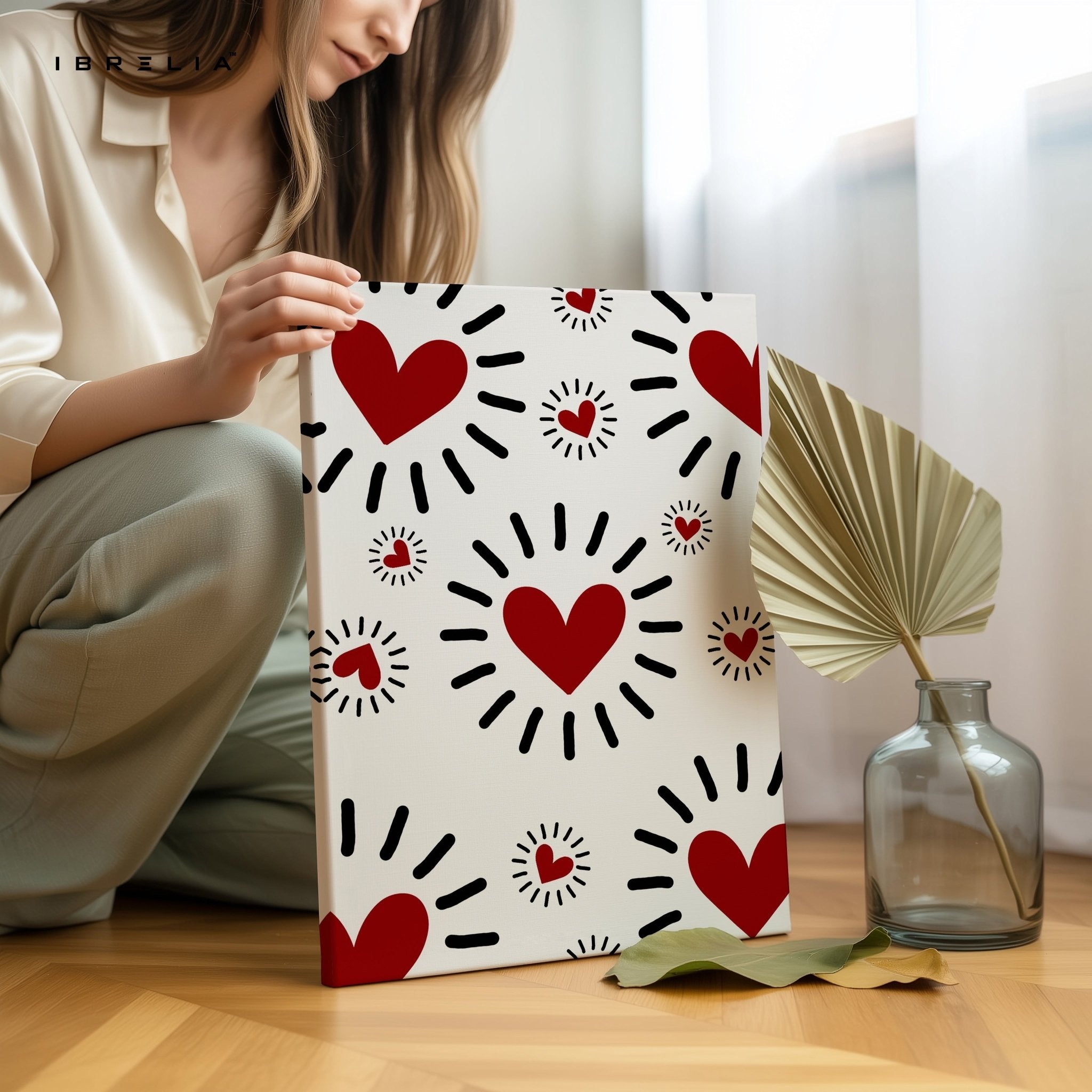 Love Burst Hearts Wall Frame | 4K Ultra Wrap Frame Wall Art in Pakistan | IBRELIA™ - IBRELIA