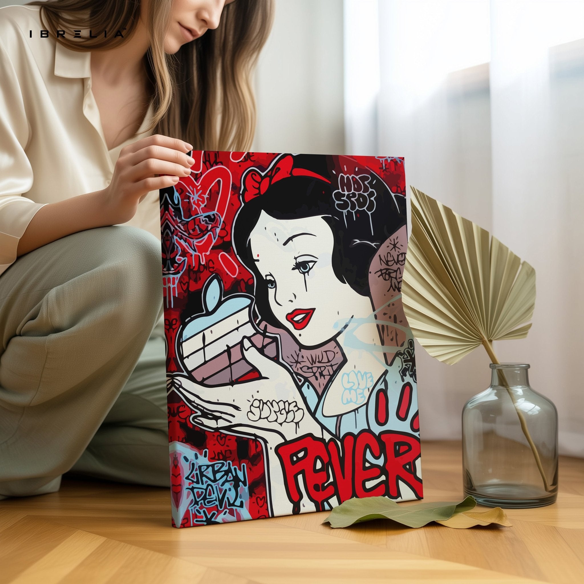 Snow White Graffiti Pop Art – 4K Ultra Wrap Frame Wall Art in Pakistan | IBRELIA™ - IBRELIA