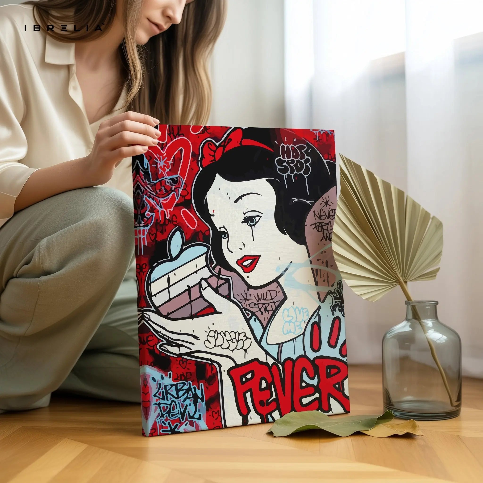 Snow White Graffiti Pop Art – 4K Ultra Wrap Frame Wall Art in Pakistan | IBRELIA™ - IBRELIA