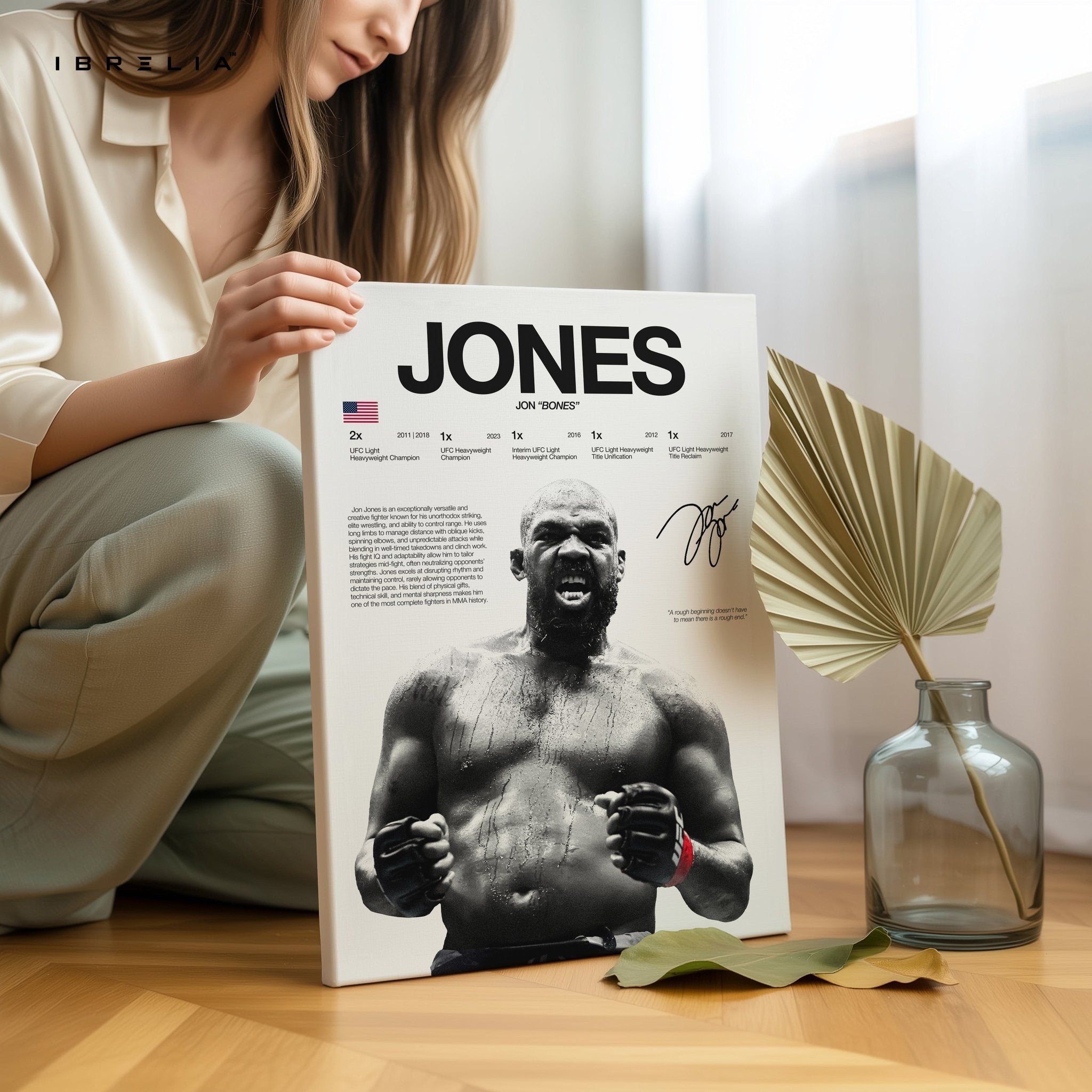 Jon Jones “Bones” – UFC Champion 4K Ultra Wrap Frame Wall Art in Pakistan | IBRELIA™ - IBRELIA