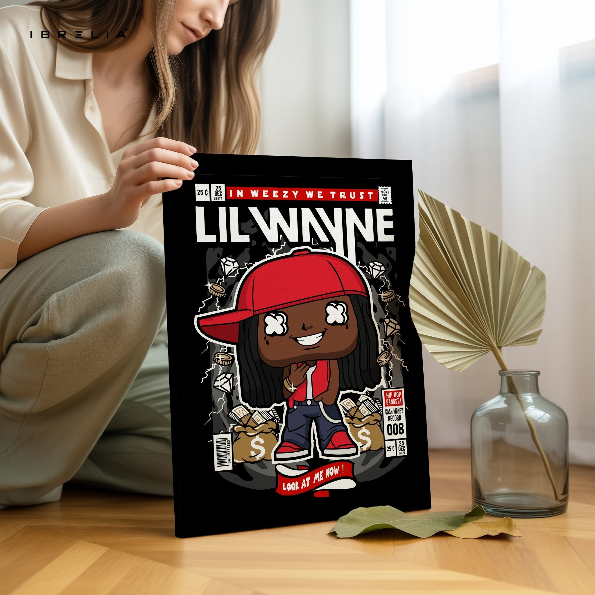 Lil Wayne Pop Art Comic Edition – 4K Ultra Wrap Frame Wall Art in Pakistan | IBRELIA™ - IBRELIA