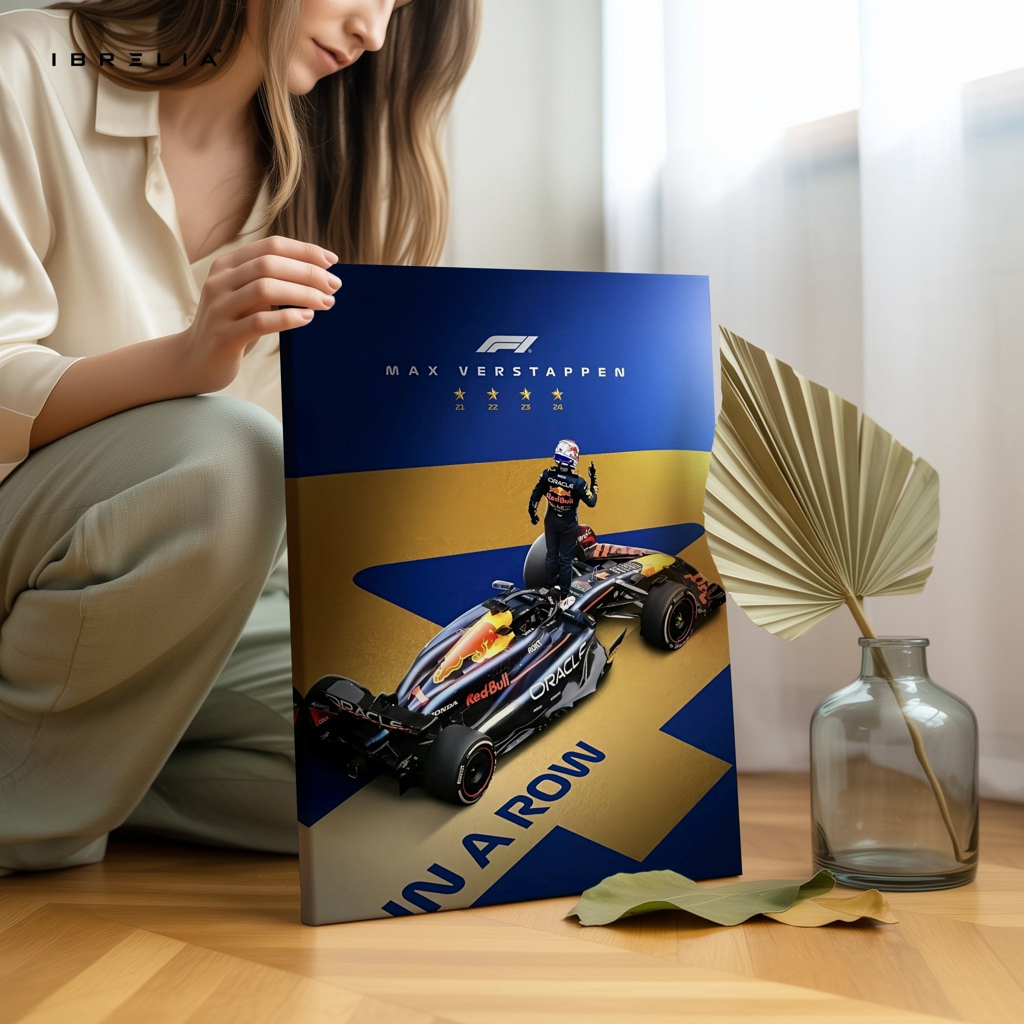 Max Verstappen F1 Champion 4K Ultra Wrap Frame Wall Art in Pakistan | IBRELIA™ - IBRELIA