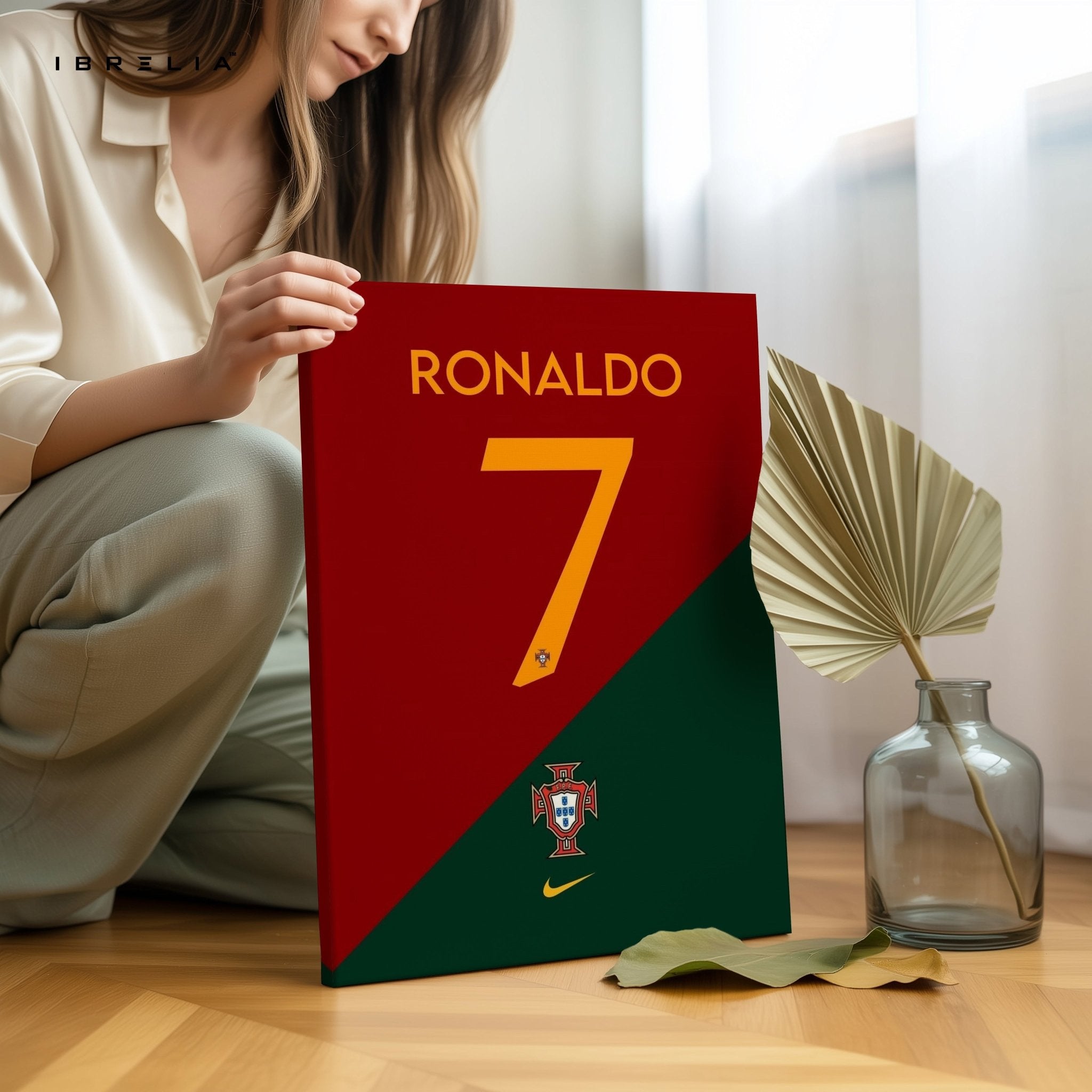 Cristiano Ronaldo Portugal No. 7 Wall Frame | 4K Ultra Wrap Frame Wall Art in Pakistan | IBRELIA™ - IBRELIA