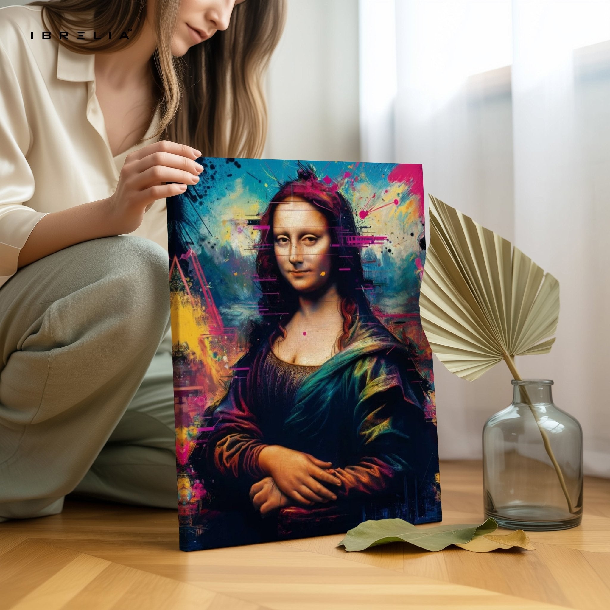 Mona Lisa Graffiti Splash Wall Frame | 4K Ultra Wrap Frame Wall Art in Pakistan | IBRELIA™ - IBRELIA