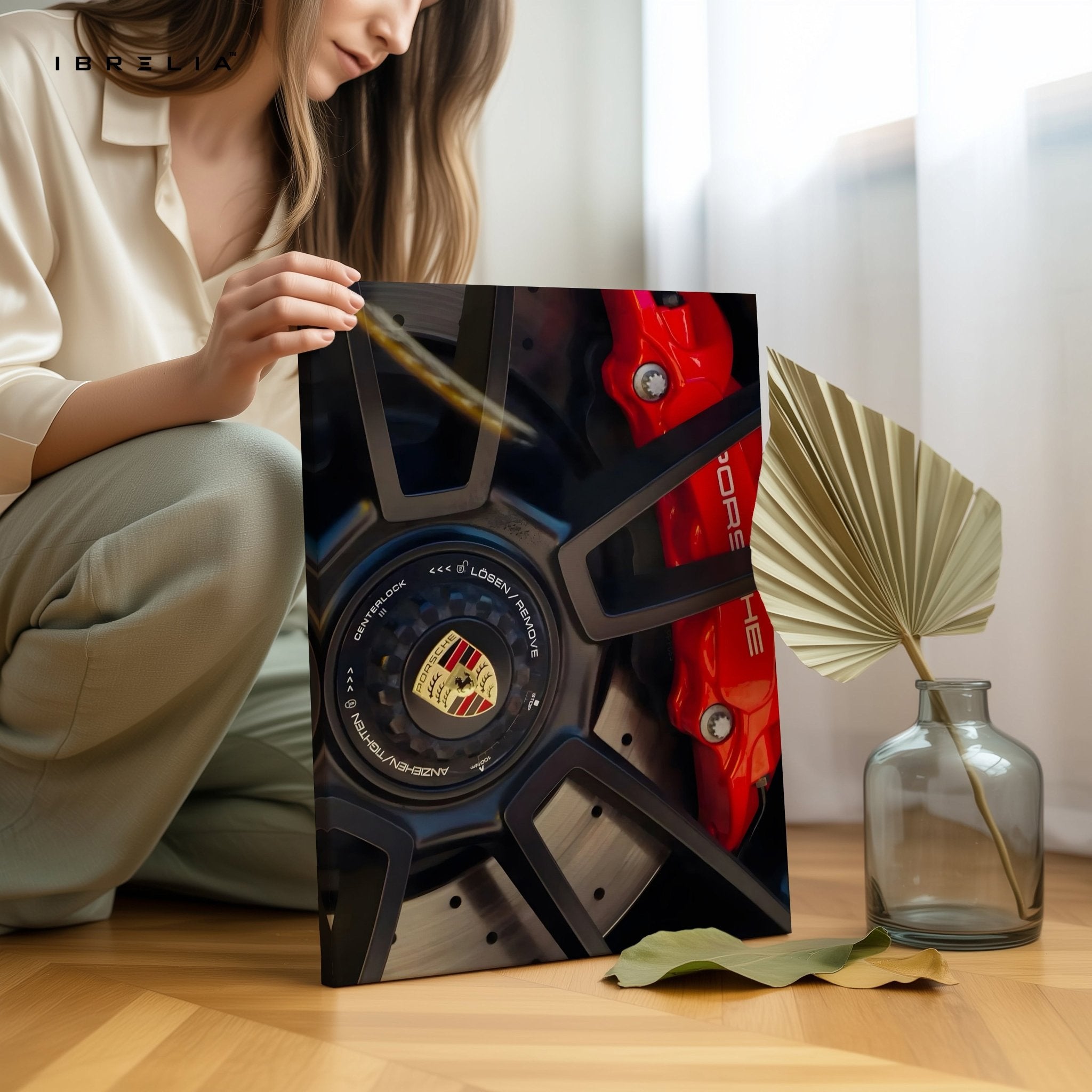 Porsche Brake Disc 4K Ultra Wrap Frame Wall Art in Pakistan | IBRELIA™ - IBRELIA