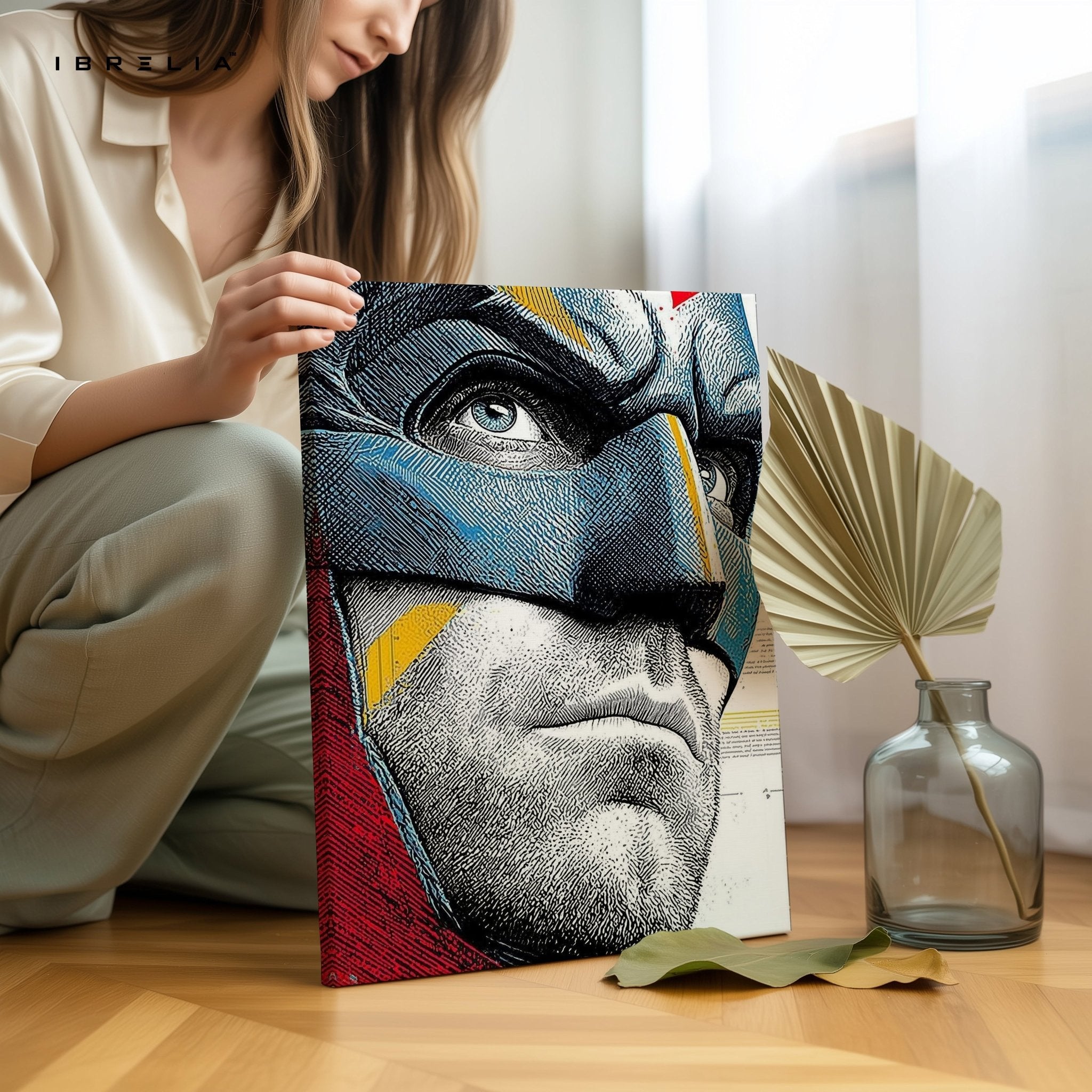 Captain Hero Close - Up Wall Frame | 4K Ultra Wrap Frame Wall Art in Pakistan | IBRELIA™ - IBRELIA