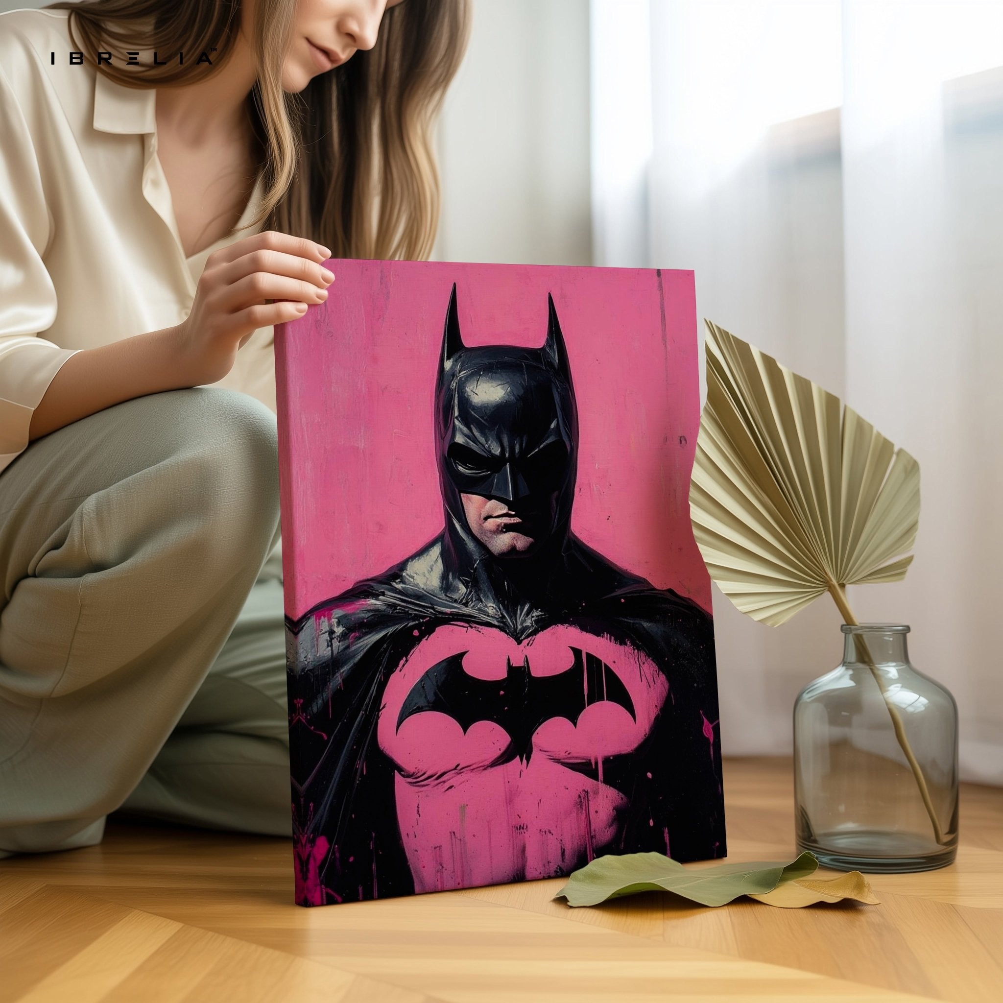Pink Batman Wall Frame | 4K Ultra Wrap Frame Wall Art in Pakistan | IBRELIA™ - IBRELIA