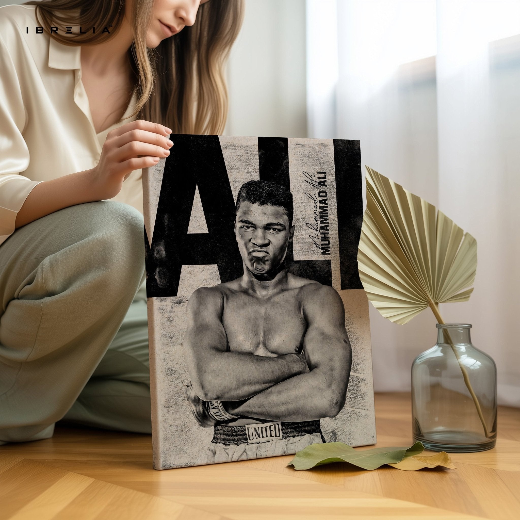 Muhammad Ali “The Greatest” – Boxing Legend Wall Frame | 4K Ultra Wrap Frame Wall Art in Pakistan | IBRELIA™ - IBRELIA