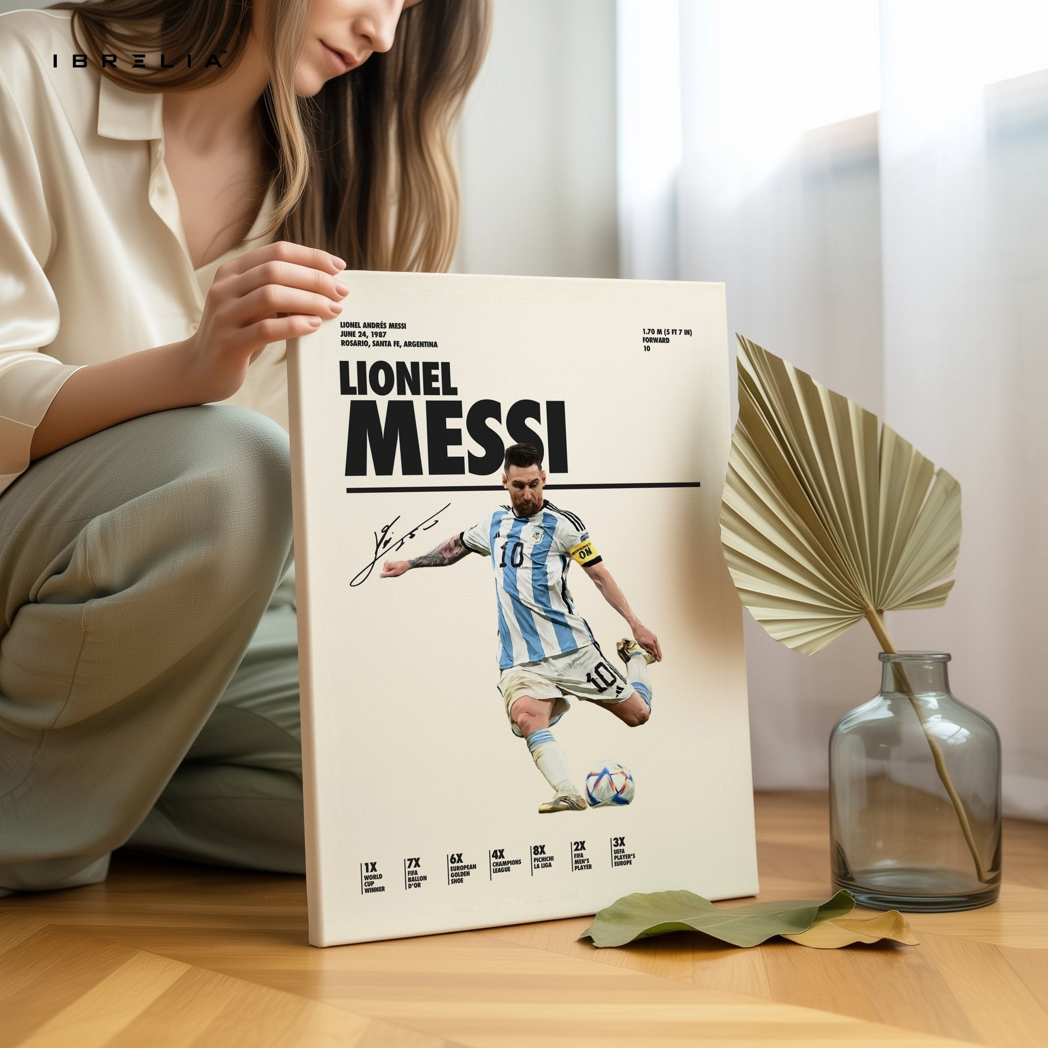 Lionel Messi Argentina Kick Pose – 4K Ultra Wrap Frame Wall Art in Pakistan | IBRELIA™ - IBRELIA