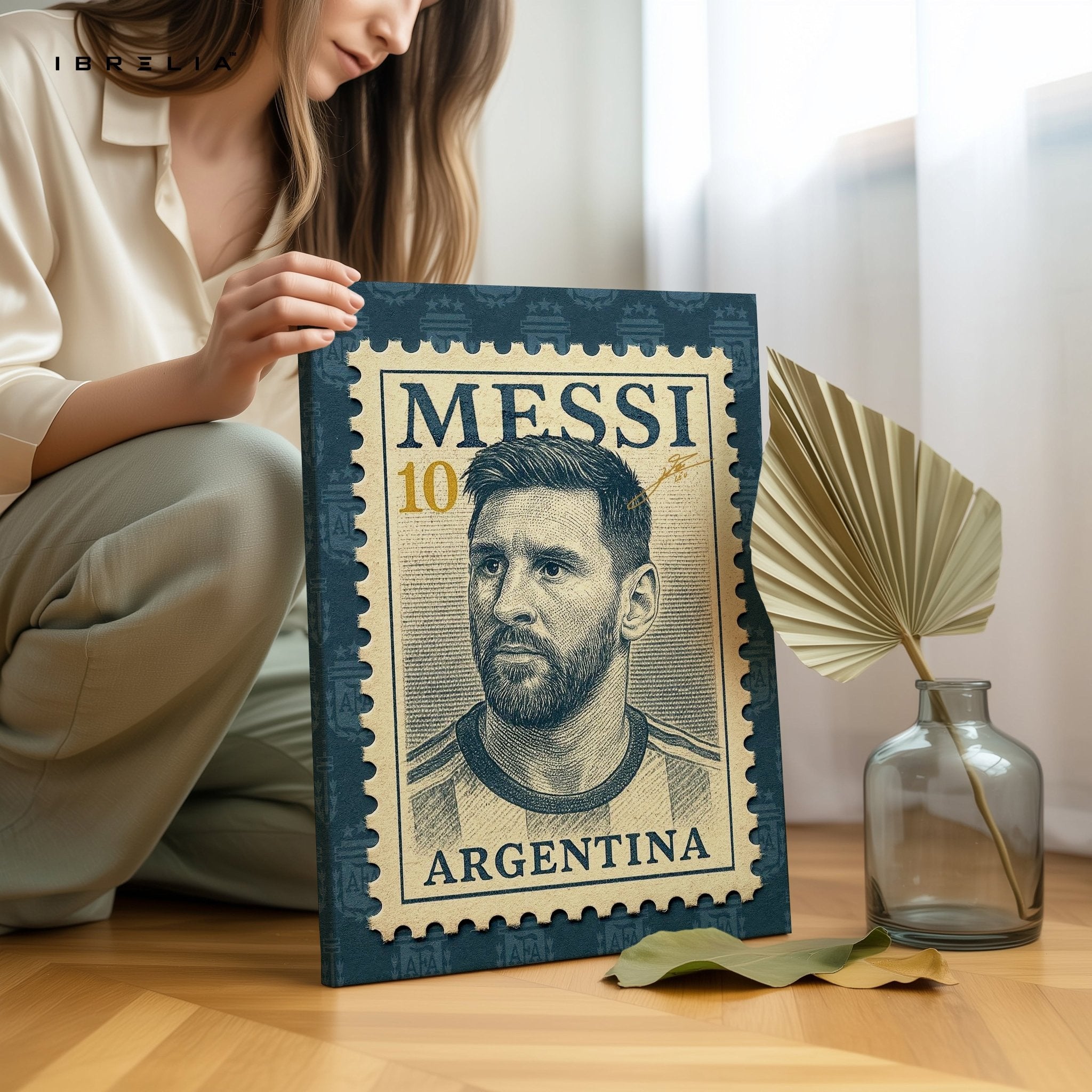 Messi Stamp Edition – 4K Ultra Wrap Frame Wall Art in Pakistan | IBRELIA™ - IBRELIA