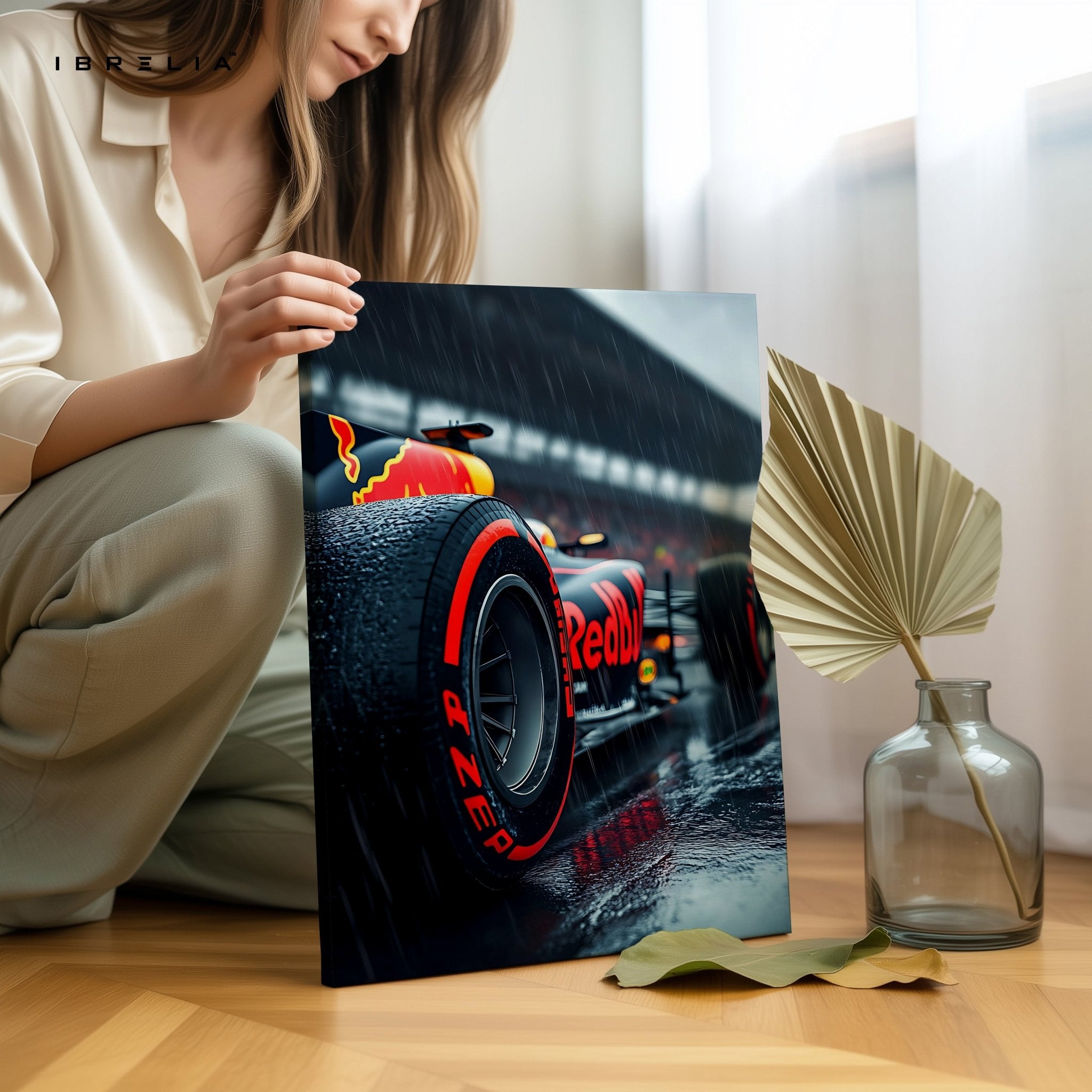 Red Bull F1 Rain Edition 4K Ultra Wrap Frame Wall Art in Pakistan | IBRELIA™ - IBRELIA