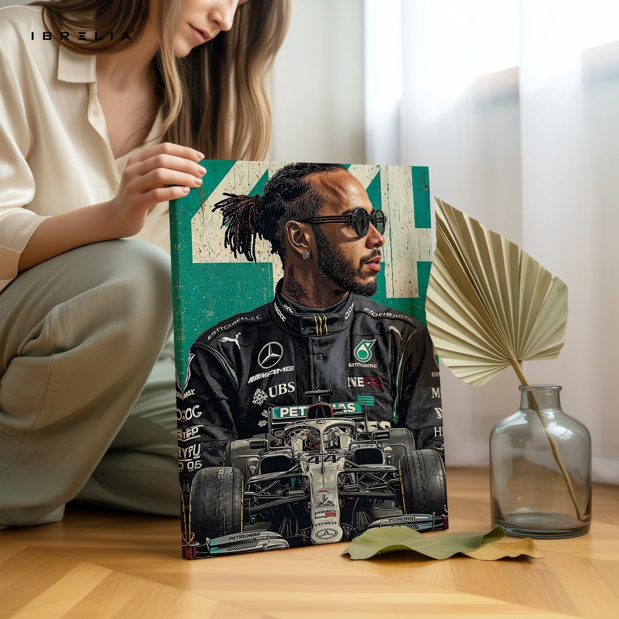 Formula 1 Racing Wall Frame | Lewis Hamilton Edition | 4K Ultra Wrap Frame Wall Art in Pakistan | IBRELIA™ - IBRELIA