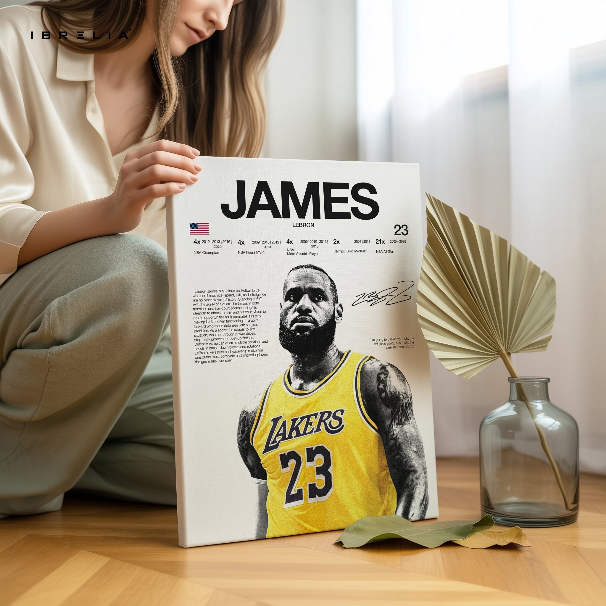 LeBron James “The King” – Lakers 4K Ultra Wrap Frame Wall Art in Pakistan | IBRELIA™ - IBRELIA