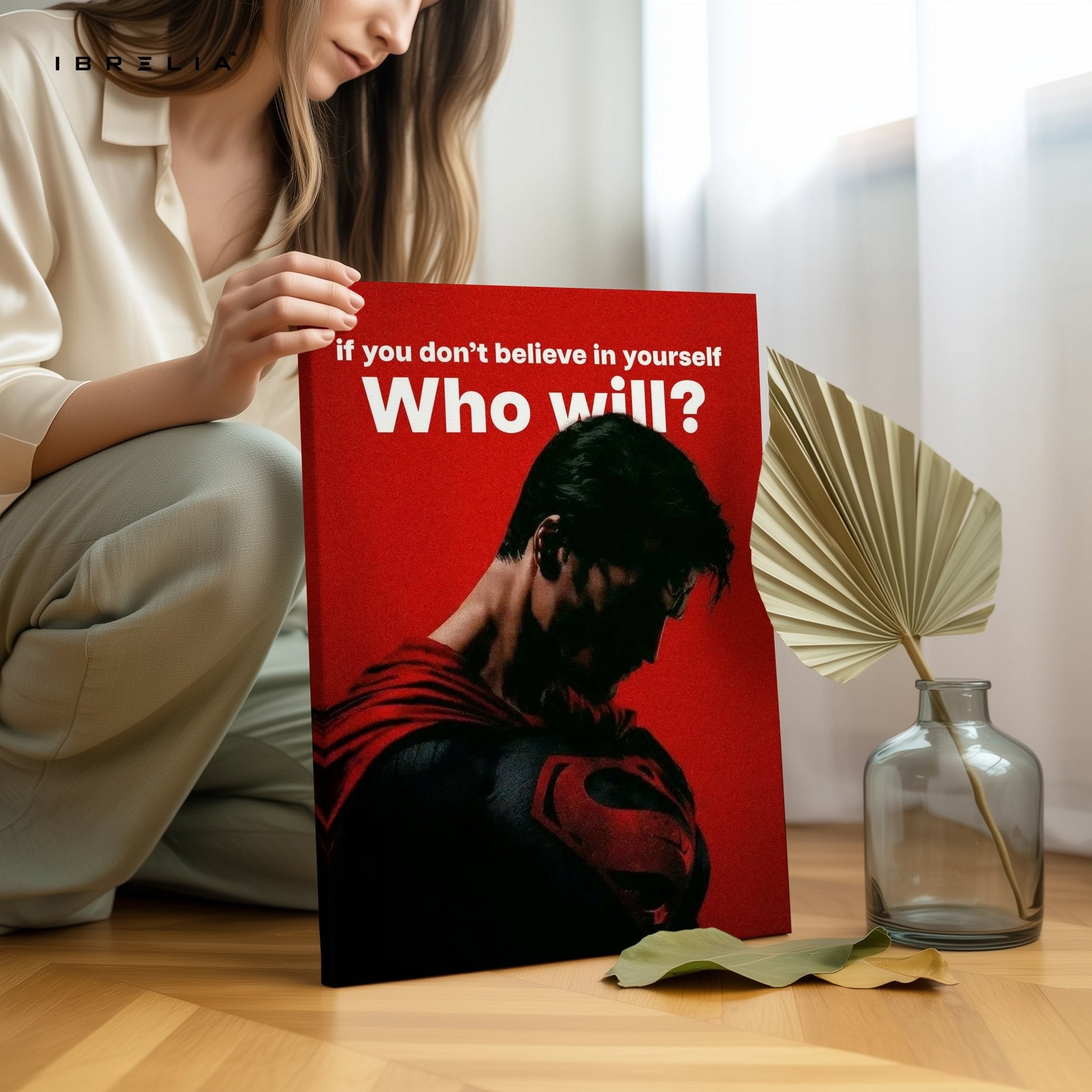 Superman “Believe in Yourself” Motivational Wall Frame | 4K Ultra Wrap Frame Wall Art in Pakistan | IBRELIA™ - IBRELIA