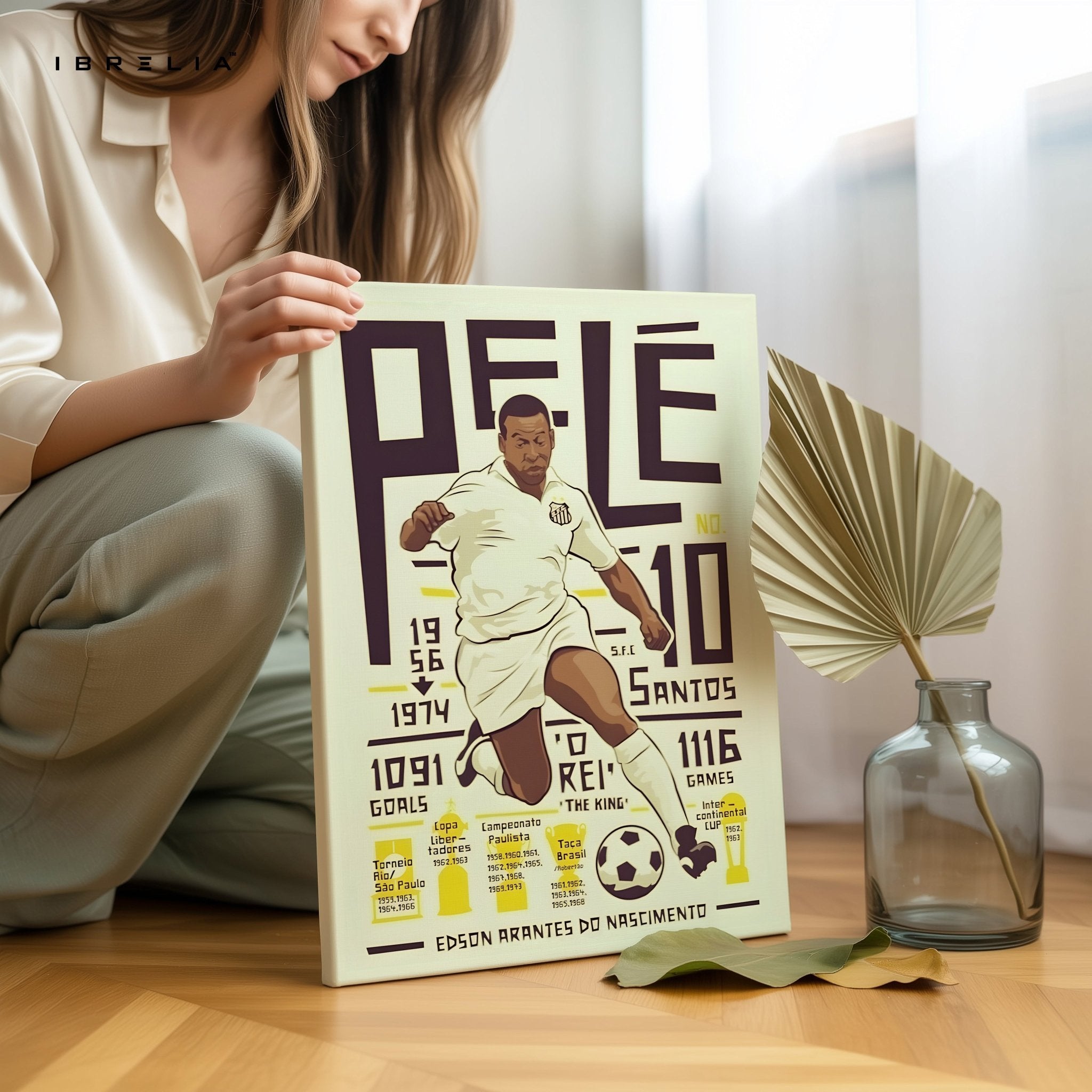 Pelé Wall Art – Santos Legacy Edition | IBRELIA™ - IBRELIA