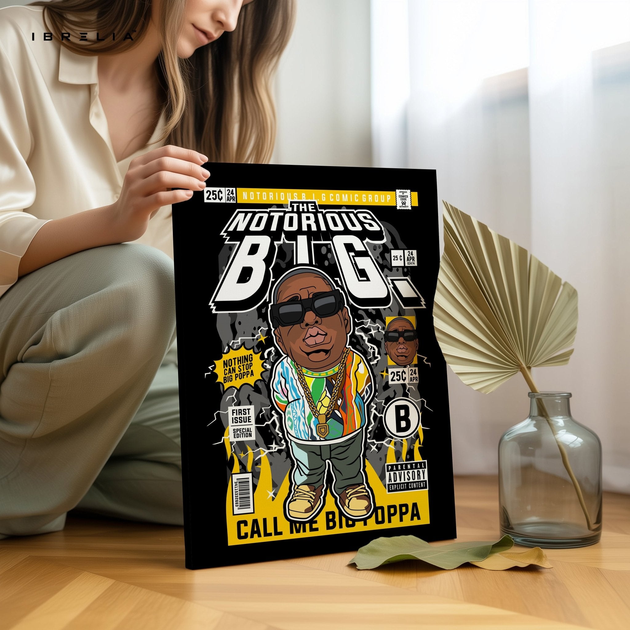The Notorious B.I.G “Call Me Big Poppa” Pop Art Comic Edition – 4K Ultra Wrap Frame Wall Art in Pakistan | IBRELIA™ - IBRELIA